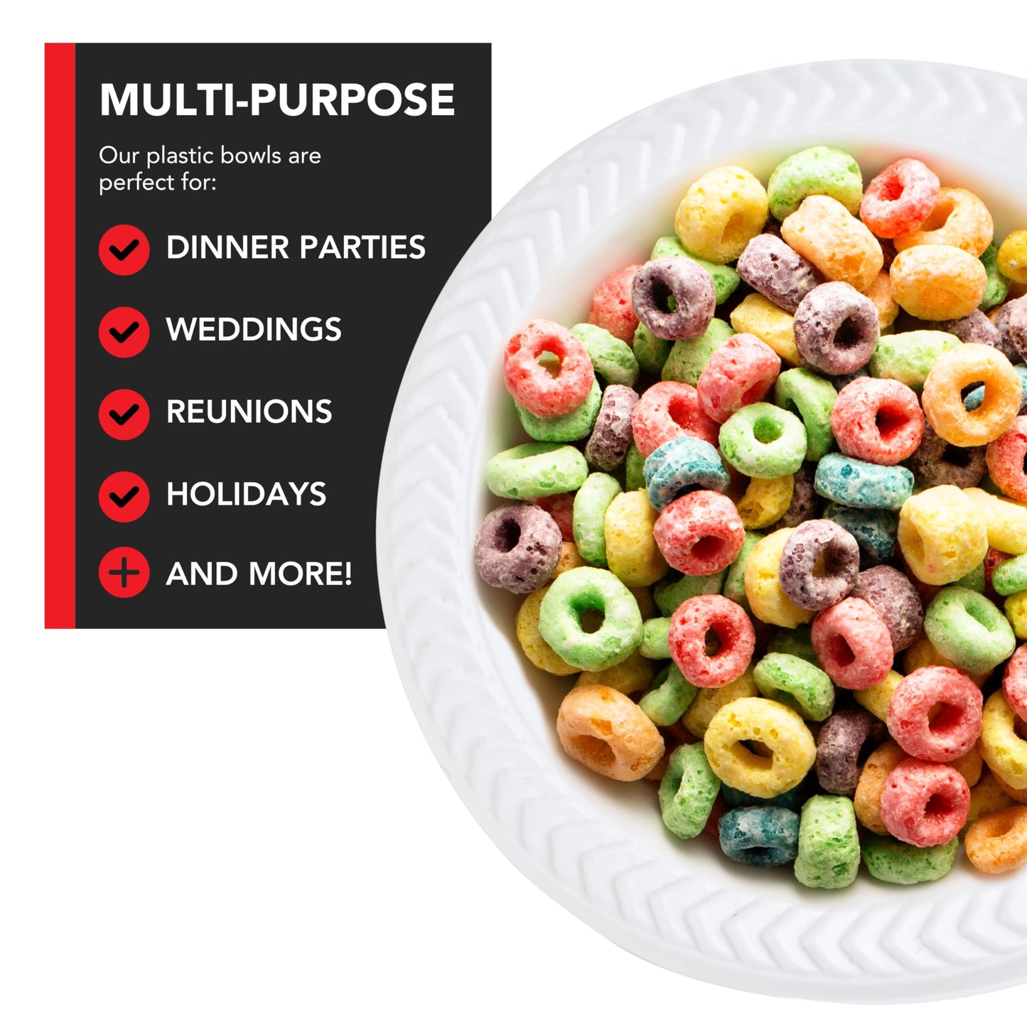 Stock Your Home 800 Count 12 oz White Plastic Bowls, Bulk Pack of Small Plastic Disposable Bowls for Dessert, Ice Cream, Pet Food - Heavy Duty Single Serving Bowls for Catering or Every Day Use