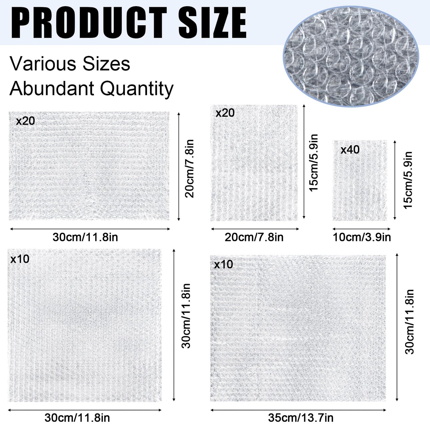 100 Pcs 5 Sizes Bubble Pouches Bags Bubble Bags for Shipping Packing Cushion Wrap Pockets Moving Supplies for Dishes and Glasses, China Cups, Glassware Mugs Packaging(Mixed Size,Clear)