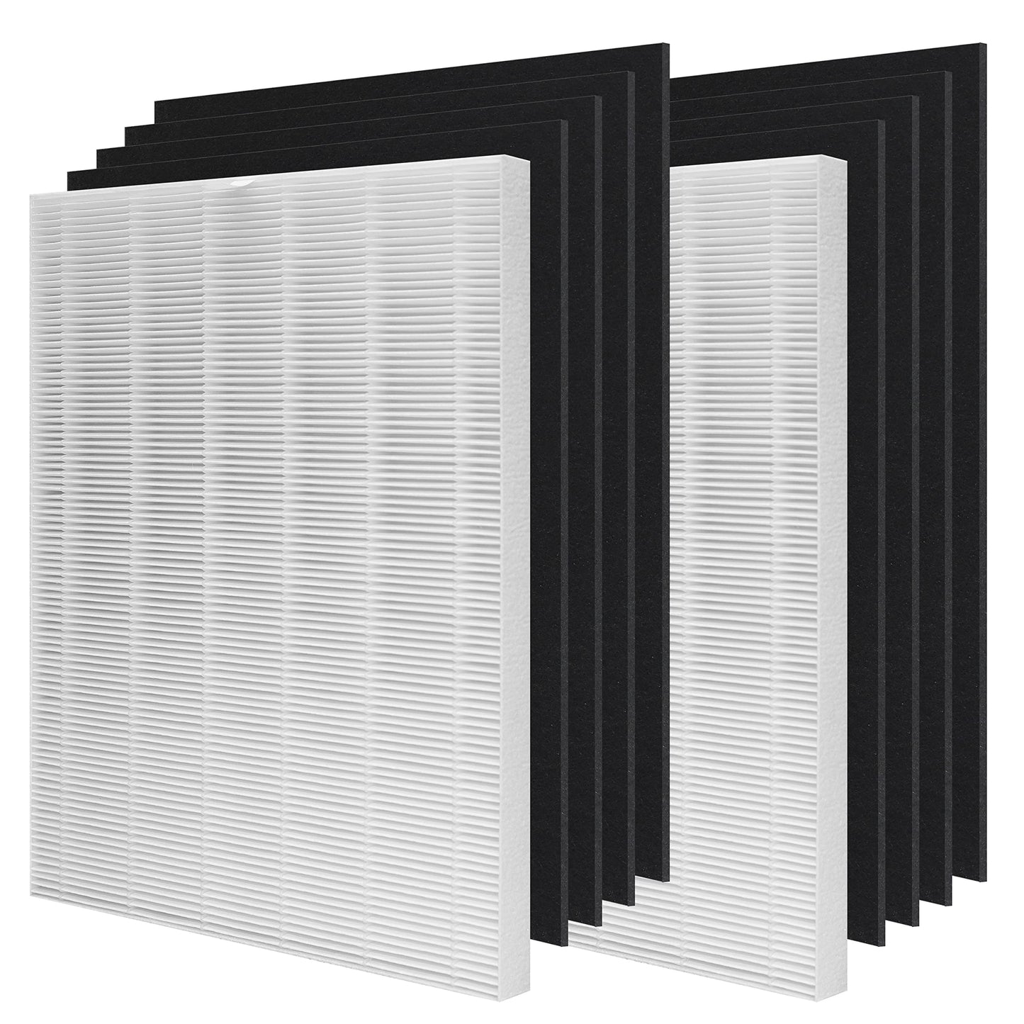 Hichoryer D360 True HEPA Replacement Filter D3, Compatible with Winix D360 Air Purifier, Part Number 1712-0101-02, 2 H13 True HEPA Filters & 8 Activated Carbon Filters