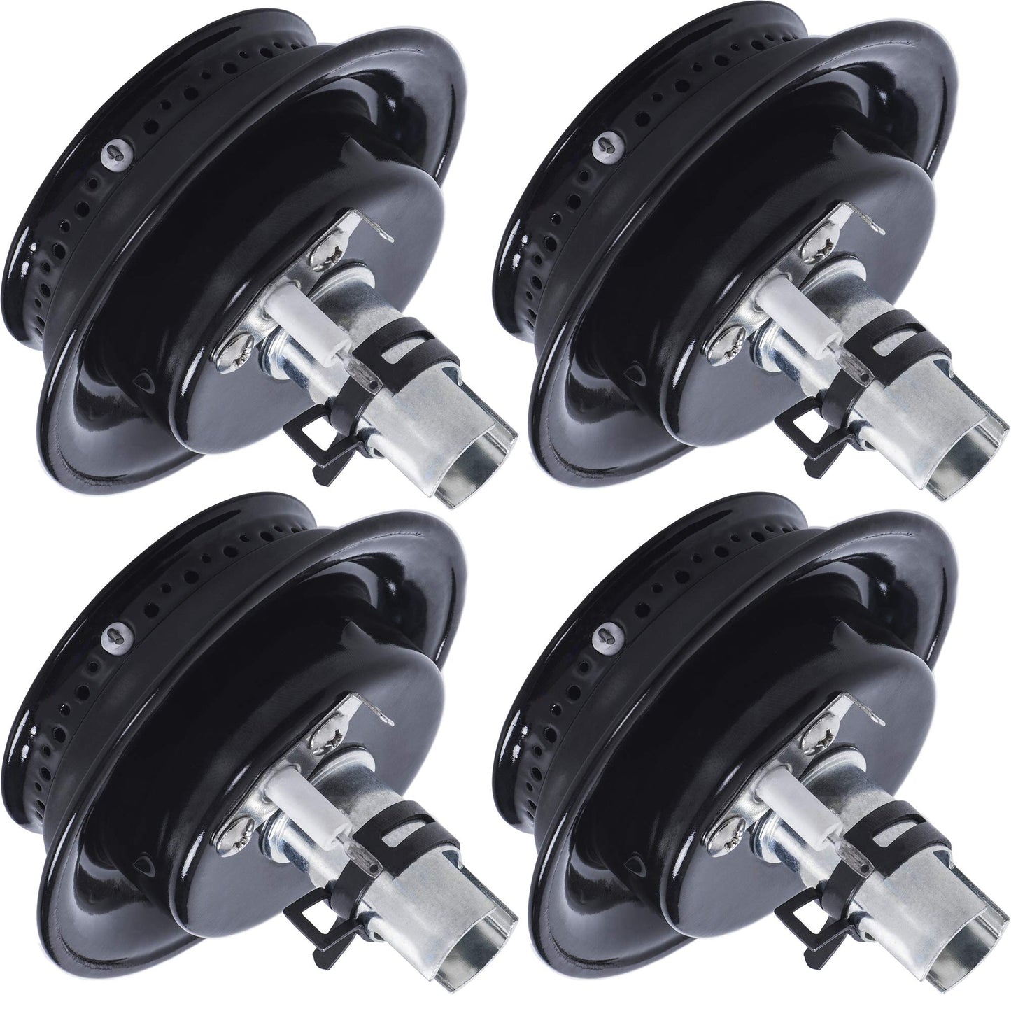 BlueStars Ultra Durable 3412D024-09 Gas Range Sealed Burner Head & Igniter Assembly Replacement – Compatible with Magic Chef & Maytag Ranges - Replaces 12500050 3412D018-09 - Pack of 4