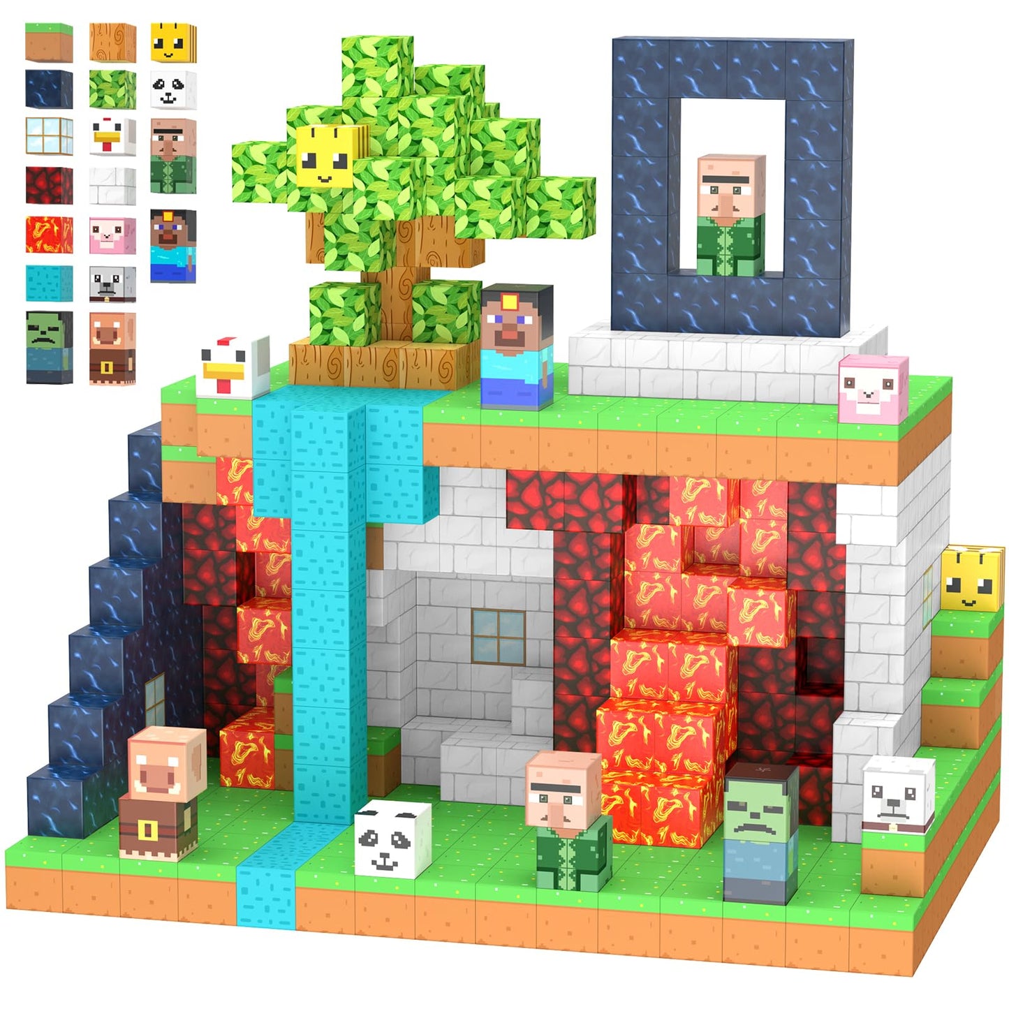 Magnetic Blocks 150 Pcs Building Toys Gifts Construction Toys for 3 4 5 6 7 8 Year Old Boys & Girls, STEM Montessori Sensory Creative Kids Toys