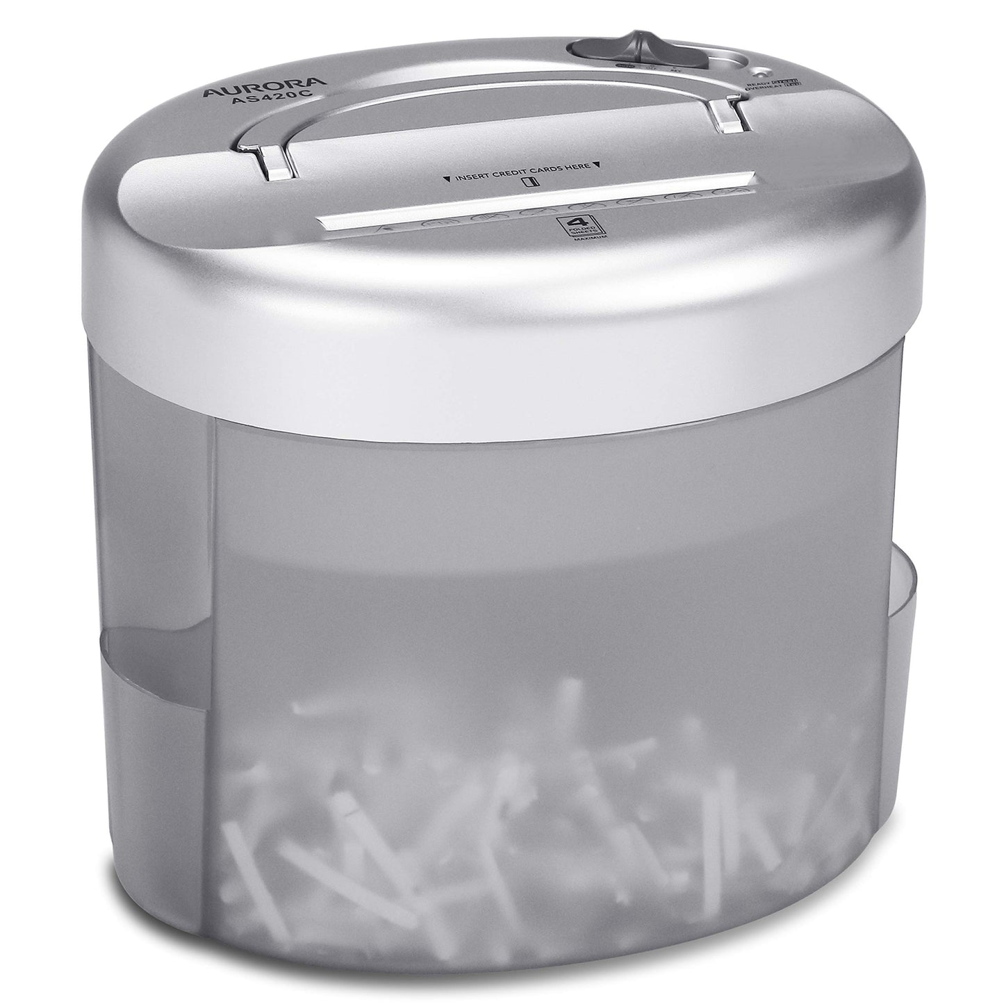 Aurora AS420C Desktop-Style Cross-Cut Paper Shredder, 4-Sheet Crosscut Desktop