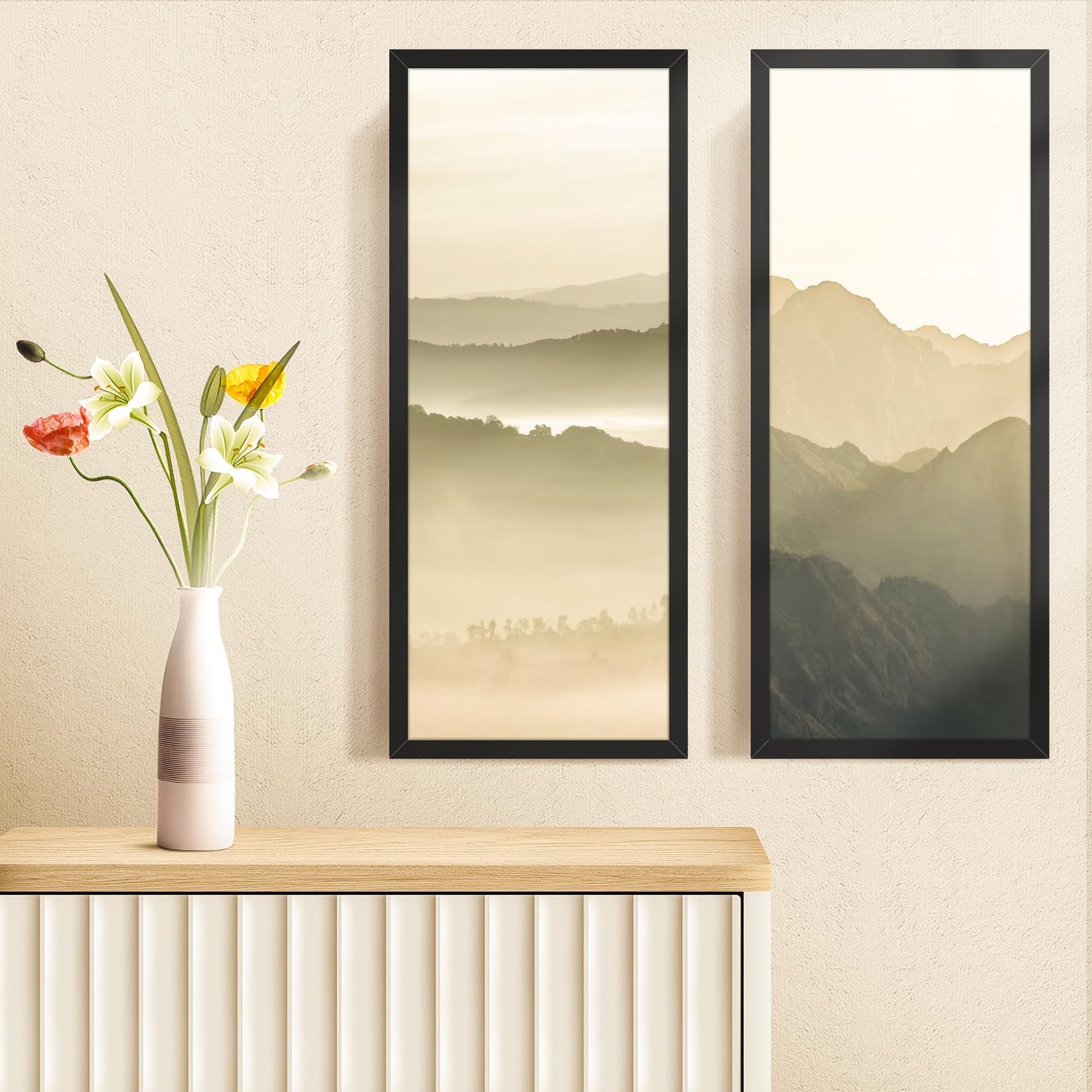 Picrit 14x36 Poster Frame, Photo Frame for Wall Mounting Display, Black