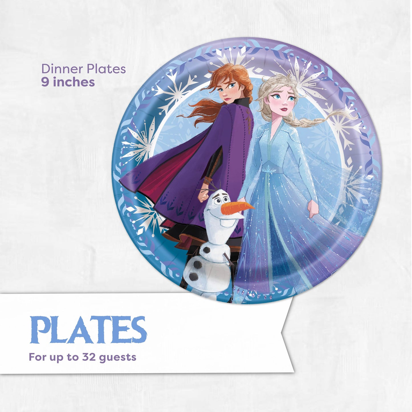 Unique Frozen Plates and Napkins for 32 Guests | Frozen Birthday Party Decorations | Officially Licensed