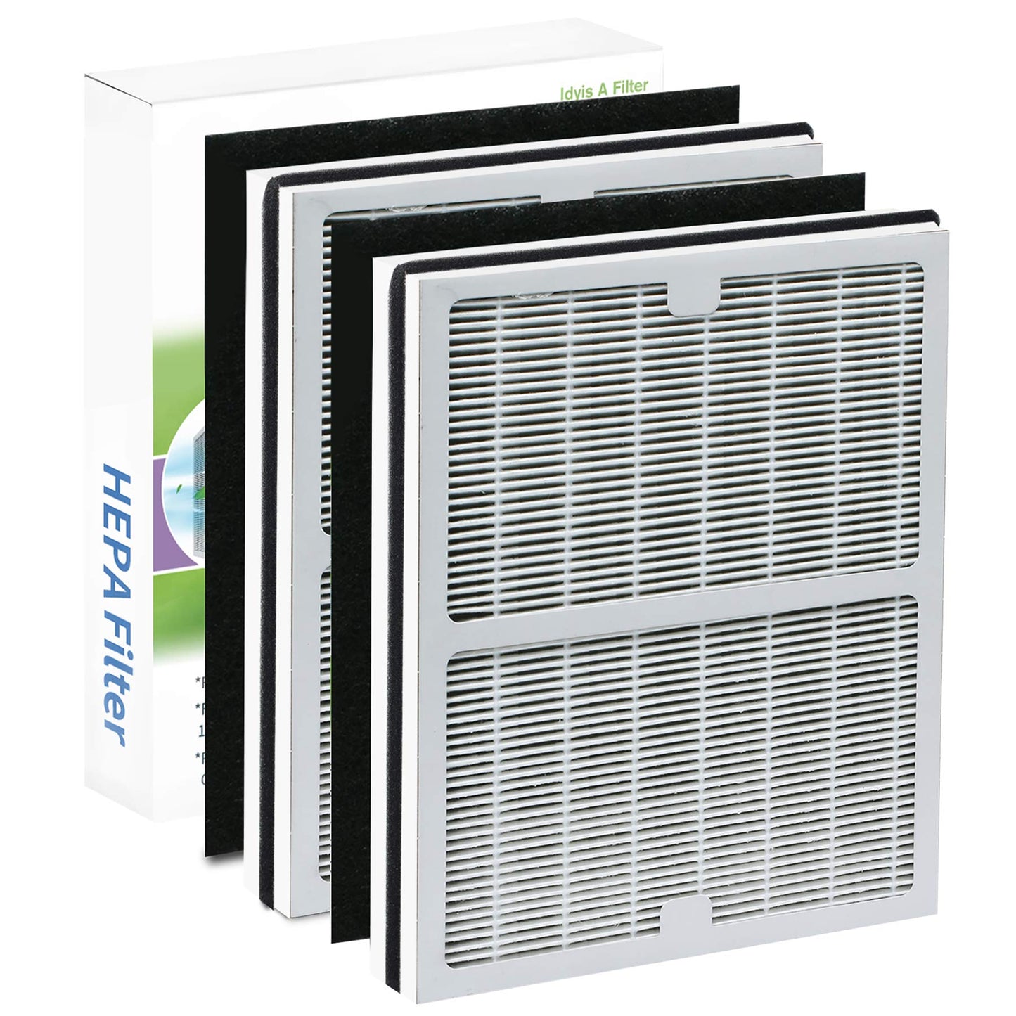 Replacement Idyllis Air Purifier Filters AC-2119, Replacement Idylis A Filters Compatible With Filtrete FAP-C01-A, Idylis Air Purifier AC-2119, IAP-10-100, IAP-10-150, IAPC-10-140,2 Pack
