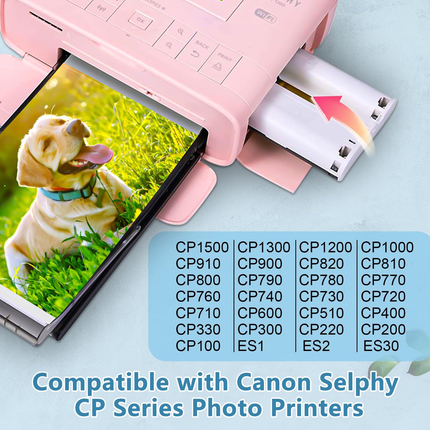 GREENCYCLE Compatible with Canon Selphy CP1500 CP1300 Ink and Paper KP-108IN 3 Color Ink Cartridges and 108 Sheets 4 x 6 Photo Paper Glossy for Canon Selphy CP1300 CP1200 CP1000 CP900 Photo Printers