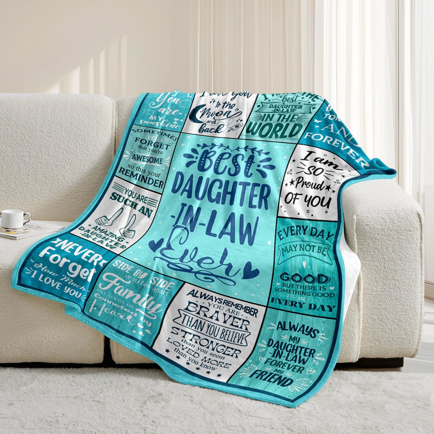 NIVAY Daughter in Law Birthday Gifts - Daughter in Law Gifts from Mother - Unique Birthday Gift for Daughter-in-Law from Dad - Future Gift for Best Daughter-in-Law Blanket Presents 50"x60"