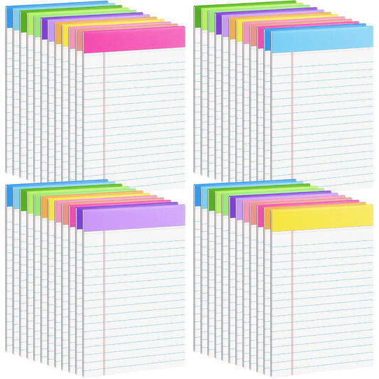 36 Pack Legal Pads Bulk, 5x8 Inch Rainbow Notepad, Note Pads Wide Ruled Perforated Memo Pad for Work Study Daily Note Taking List, Lined Writing Pads Memo Refills Notepads for Office Home School