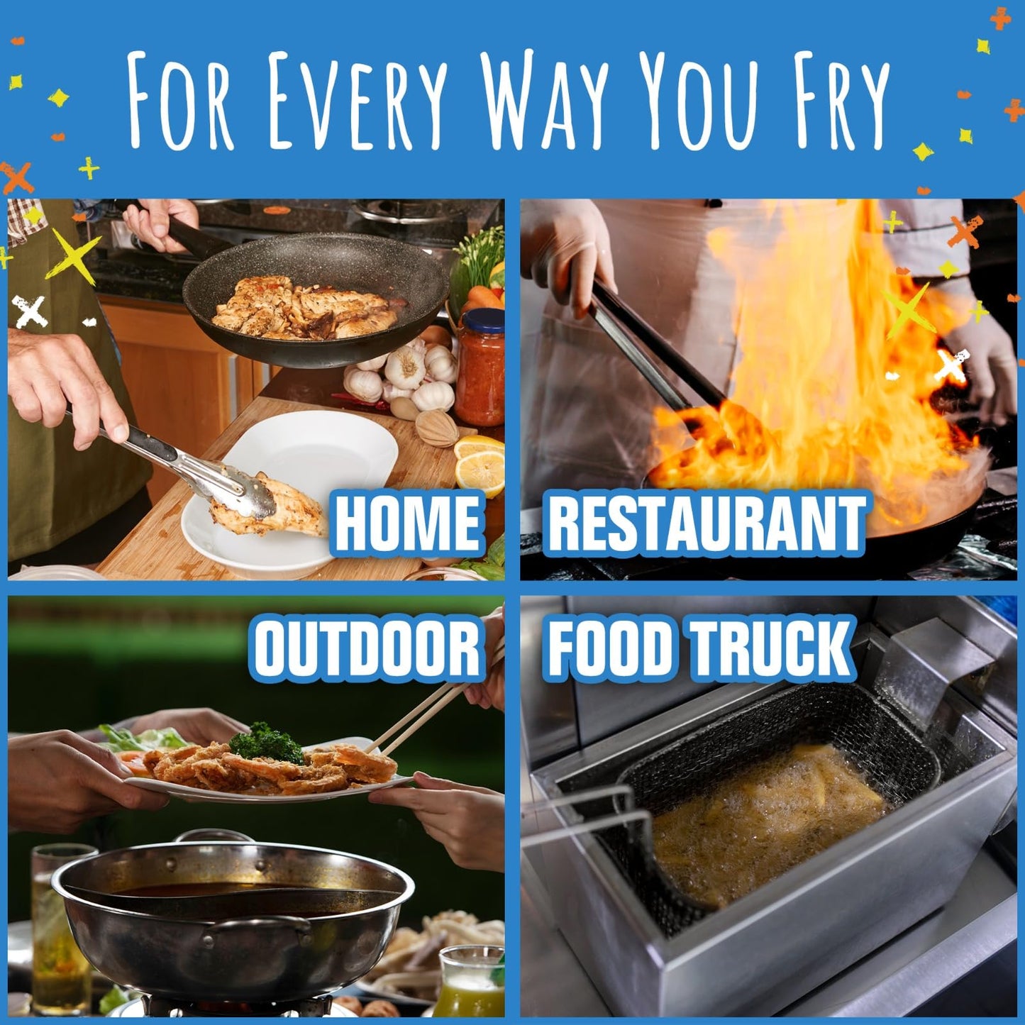 FryAway Super Fry Cooking Oil Solidifier, Super Value 3-Pack – Solidifies 4.5 Gallons Cooking Oils - Plant-Based Powder - Fry Oil Away for Mess-Free Cleanup and Disposal - Easy to Use, Made in the USA