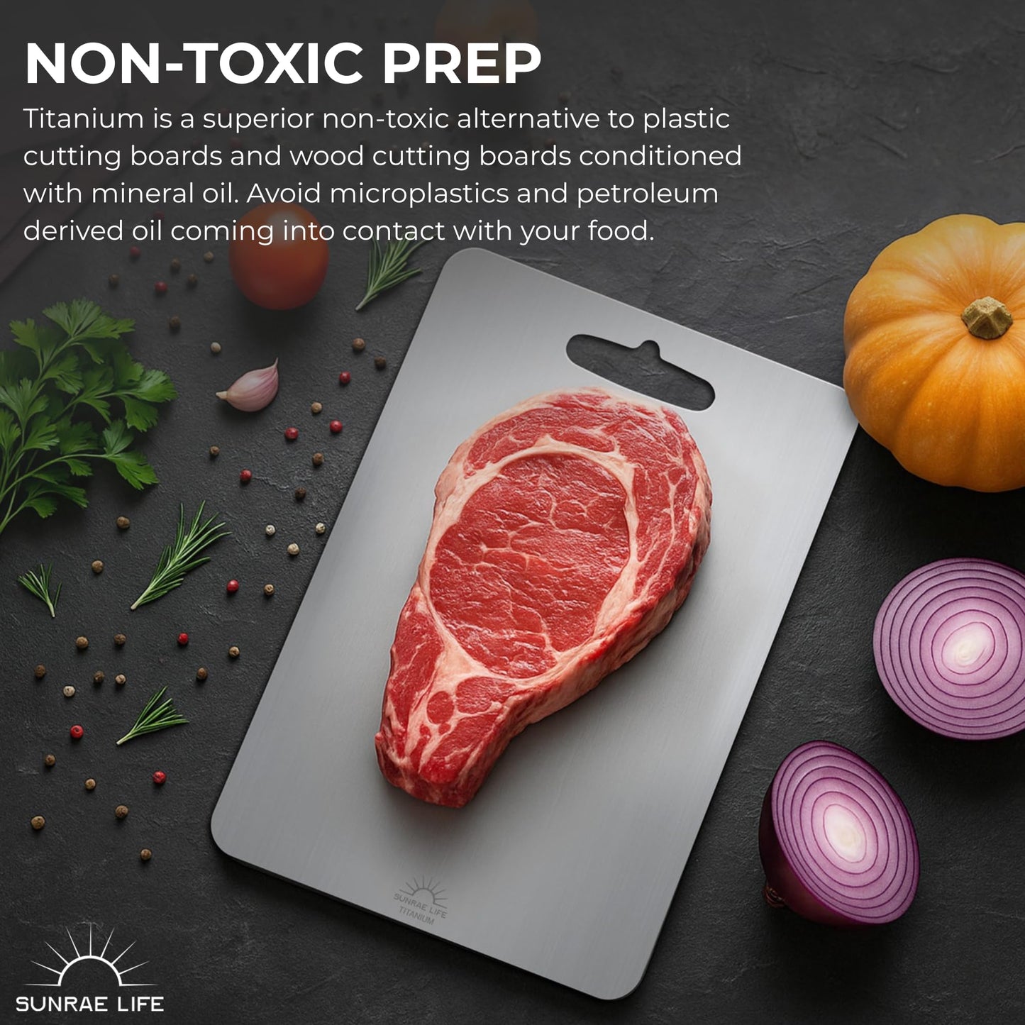 Titanium Cutting Board with Lip, Anti Slip Mat, Double-Sided, Dishwasher Safe Cutting Boards, Titanium Cutting Boards for Kitchen, Non Plastic Cutting Boards for Kitchen