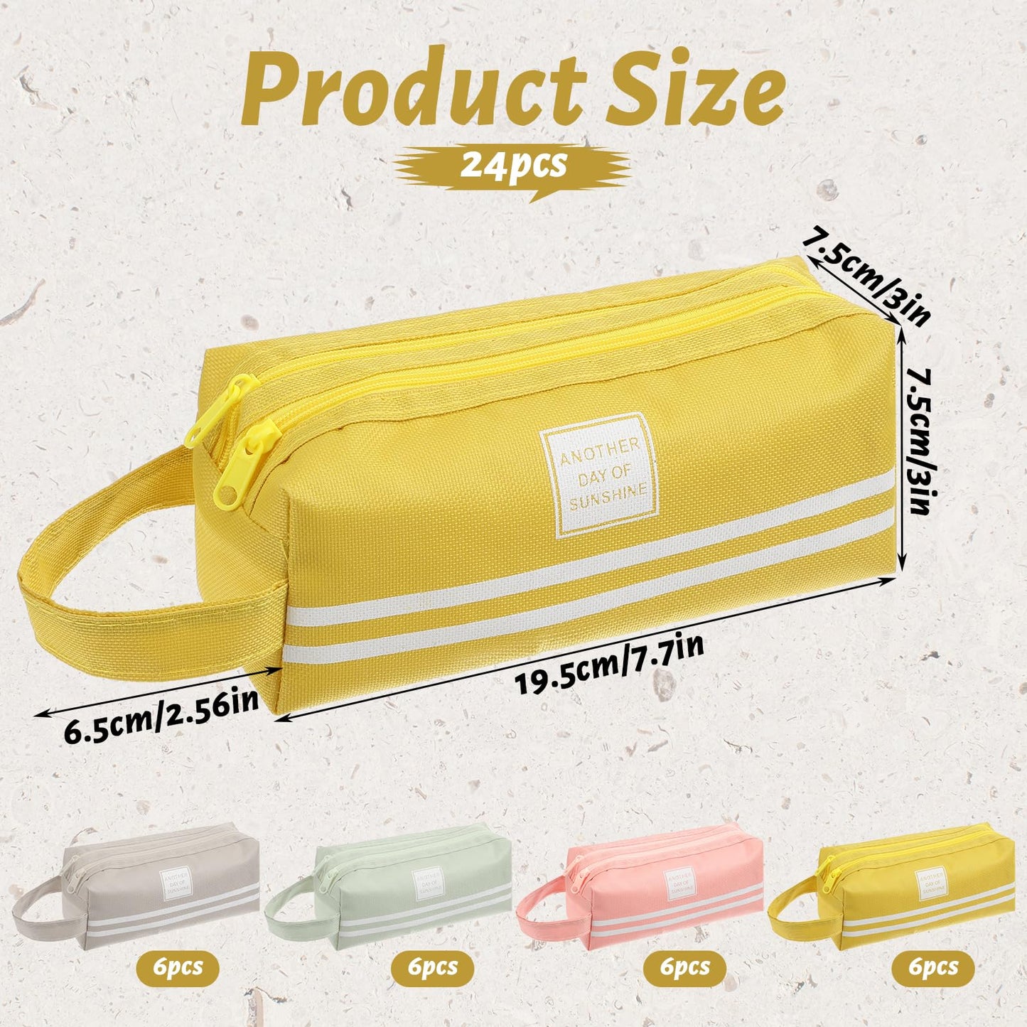 Caeuiciw 24 Pcs Cute Pencil Case Aesthetic Student Pencil Pouch Coin Pen Pouch Cosmetic Bag Office Stationery Organizer For Kids Teen School