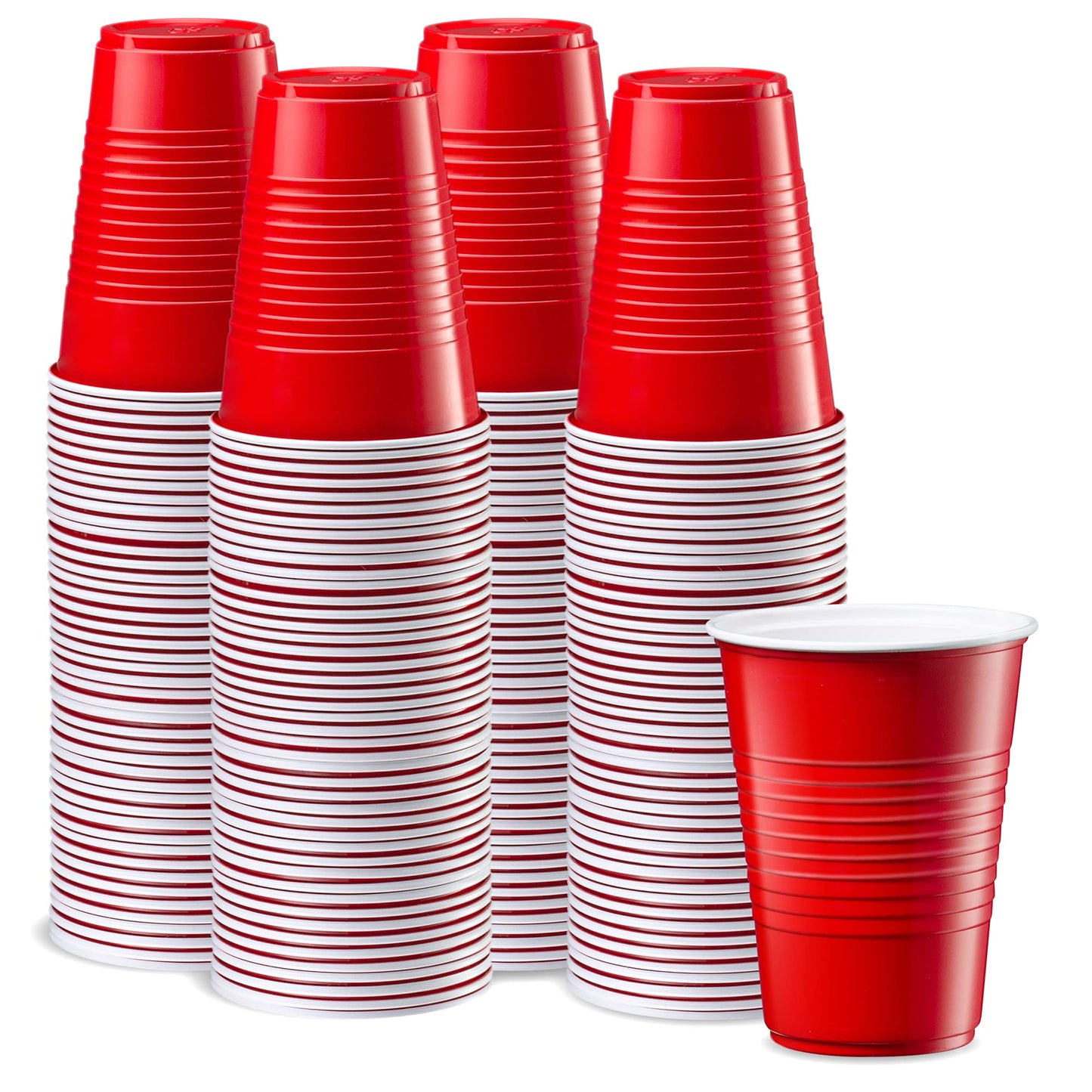 GUSTO [16 oz. - 240 Count Disposable Plastic Red Cups, Party Drinking Cups for Events and Everyday Use (Formerly Comfy Package)