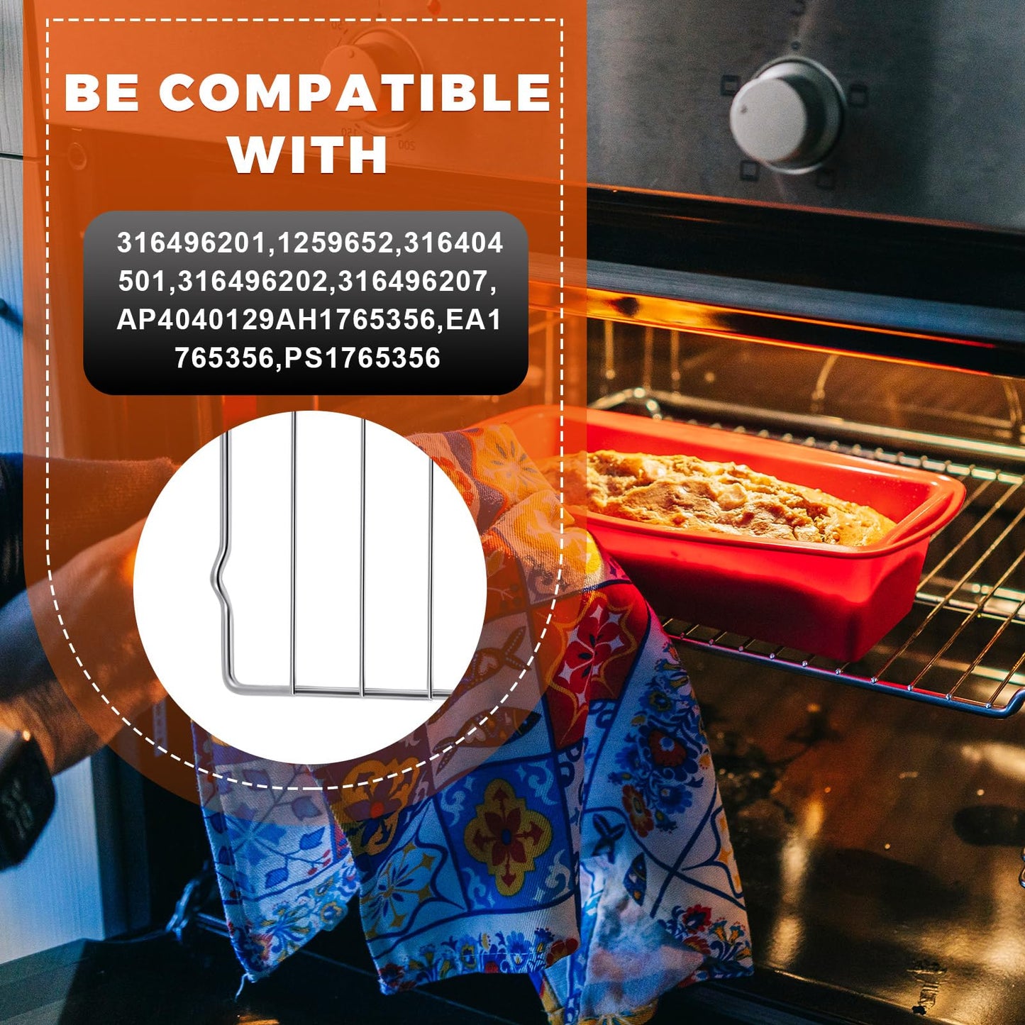 Zonon 2 Pcs Oven Racks Replacements 24-3/16 x 16 Inch Oven Grill Rack 304 Stainless Steel Compatible with Replace Range Stove