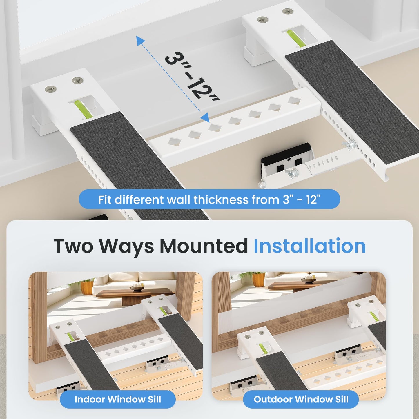 Window Air Conditioner Support Bracket Heavy Duty Window AC Mount (Up to 220 lbs)