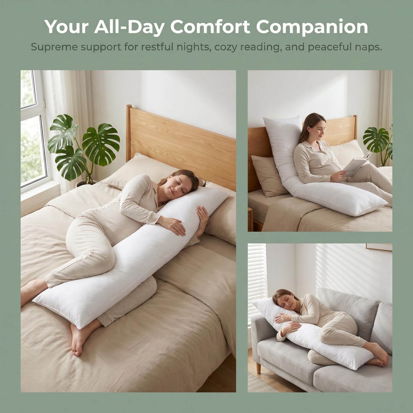 Zituop Dakimakura Pillow 150x50cm 20x60 inch Body Pillow Insert, Cloud-Soft PP Cotton Filling, Large Body Pillow Stuffer for Anime Pillowcase