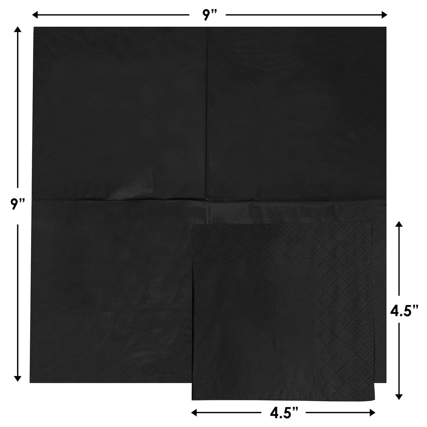 500 Pack Cocktail Napkins Paper - Quality 3-Ply Black Beverage Napkins - Restaurant, Event, Bar Napkins - Perfect Size Dessert Napkins - Party Napkins Bulk - Elegant Wedding Napkins Disposable