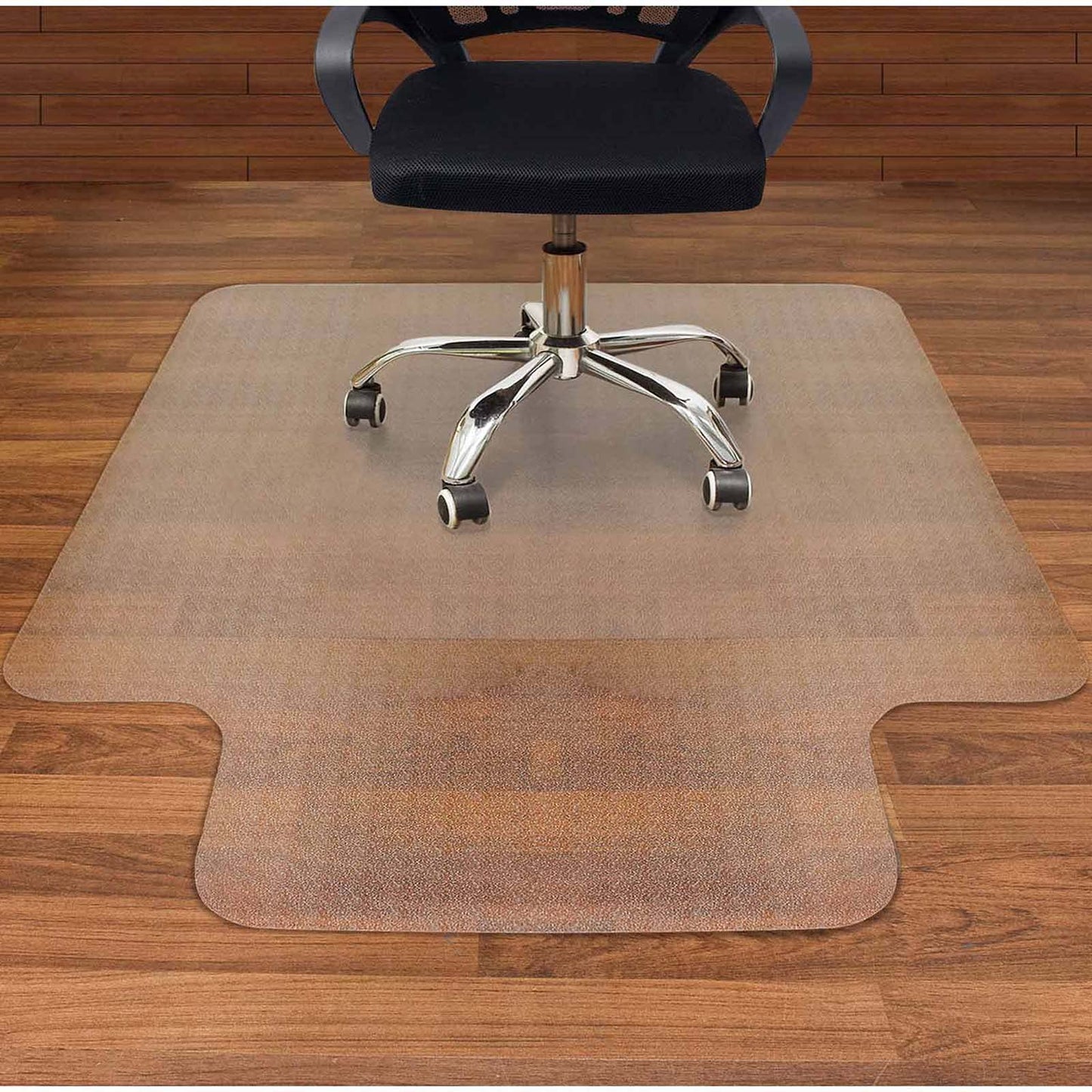AiBOB Office Chair Mat for Hardwood Floor, 45 X 53 inches, Hard Floor Chair Mats Under Computer Desk, Easy Glide for Rolling Chairs, No Curling