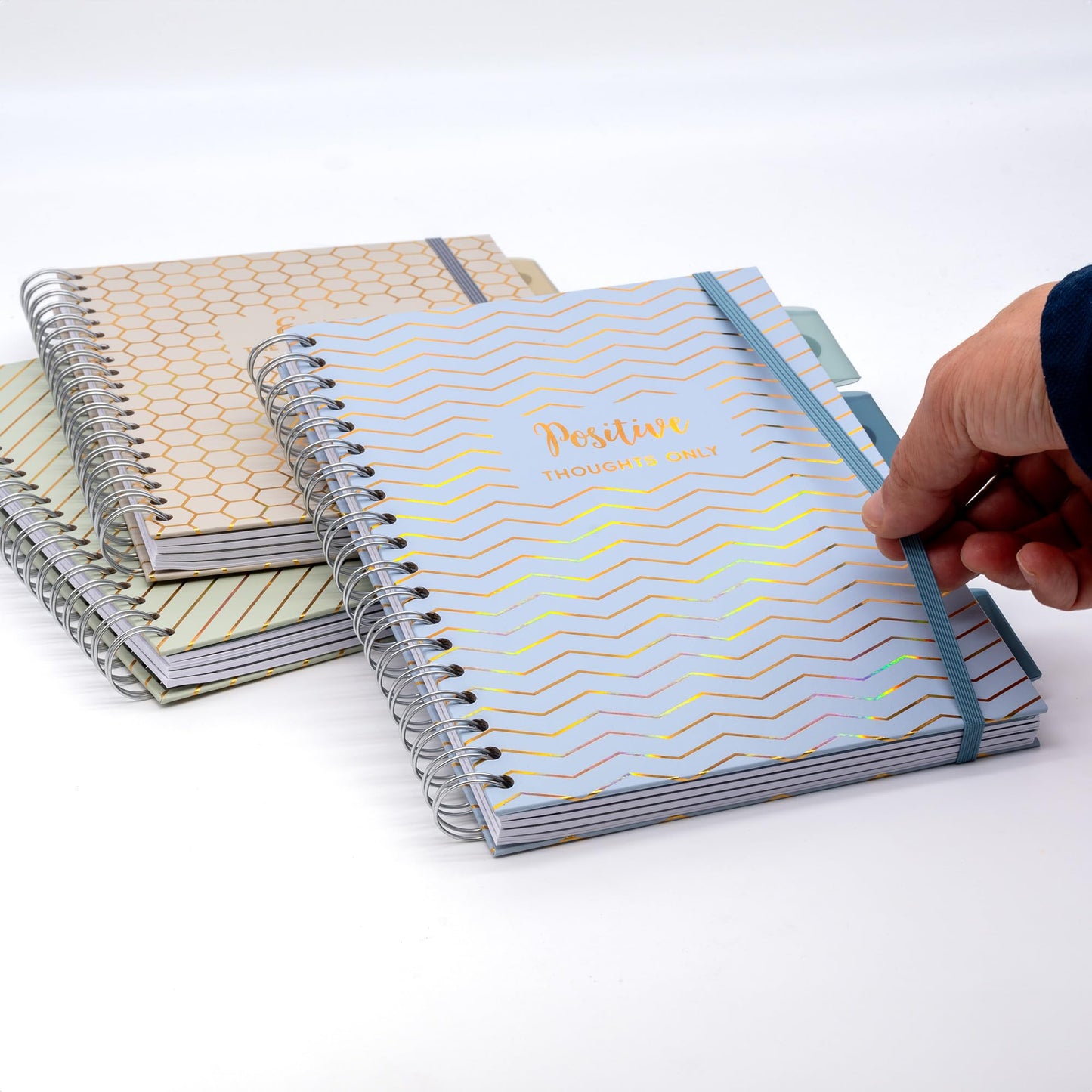 Pukka Pad Haze B5 Notebook – Pack of 3 Wirebound Notebooks with 5 Repositionable Dividers with Storage Pockets and Tabs for Organisation and Personalisation – 200 Pages, 100 Sheets of 80GSM Paper