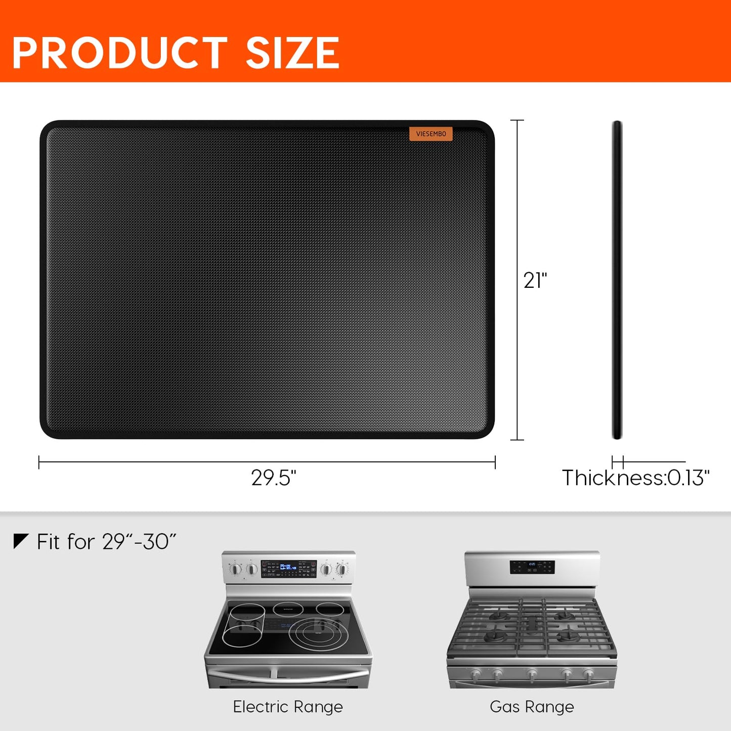 VIESEMBO Thicken Stove Covers, 29.5x21 Inch Heat Resistant Mat for Glass Stove Top Protector, Kitchen Induction Cooktop Flat Protector