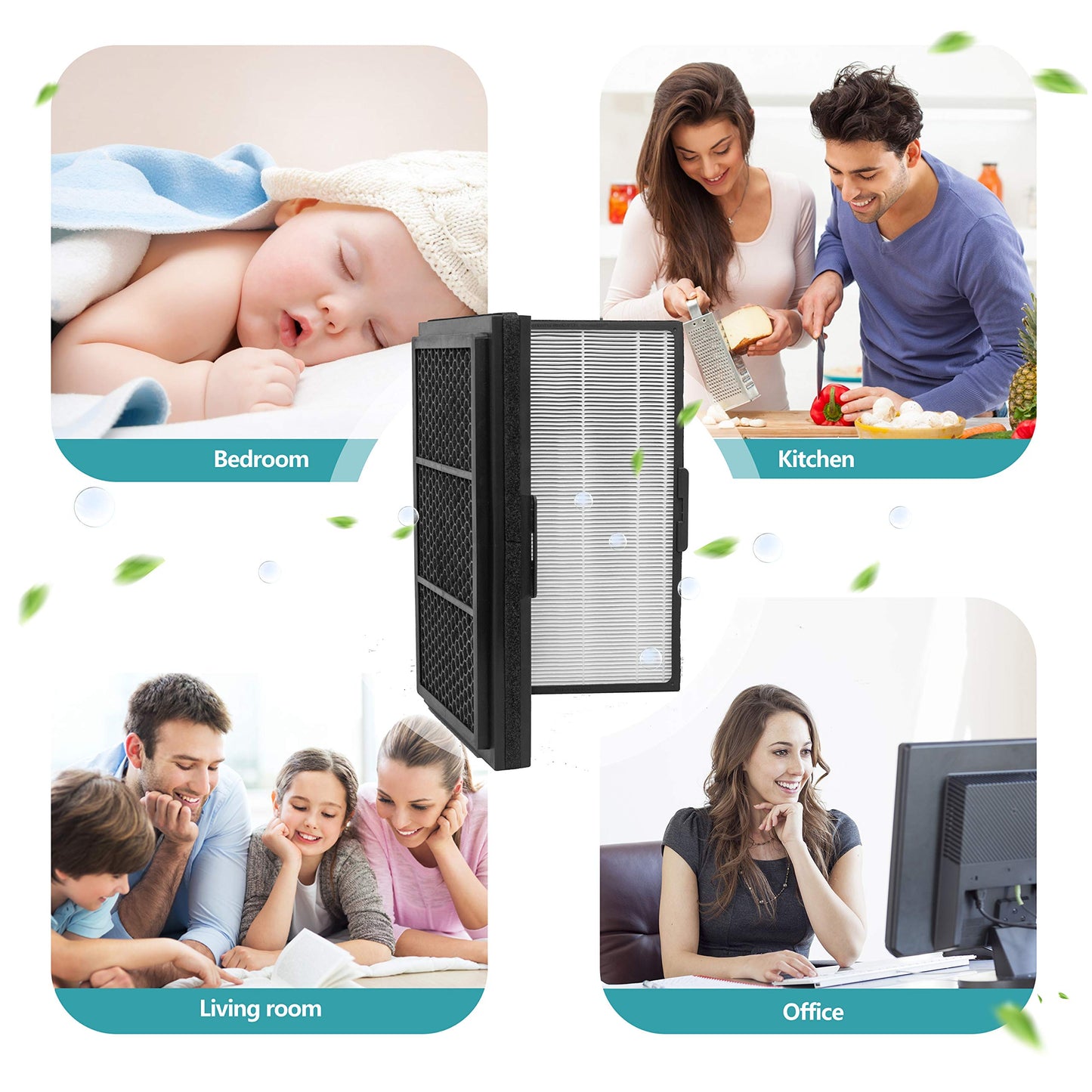 Lhari Pro Smokestop Filter for Blueair Pro Air Purifiers, Particle & Carbon Folding Filter, Dust, Pollen, Smoke Removal