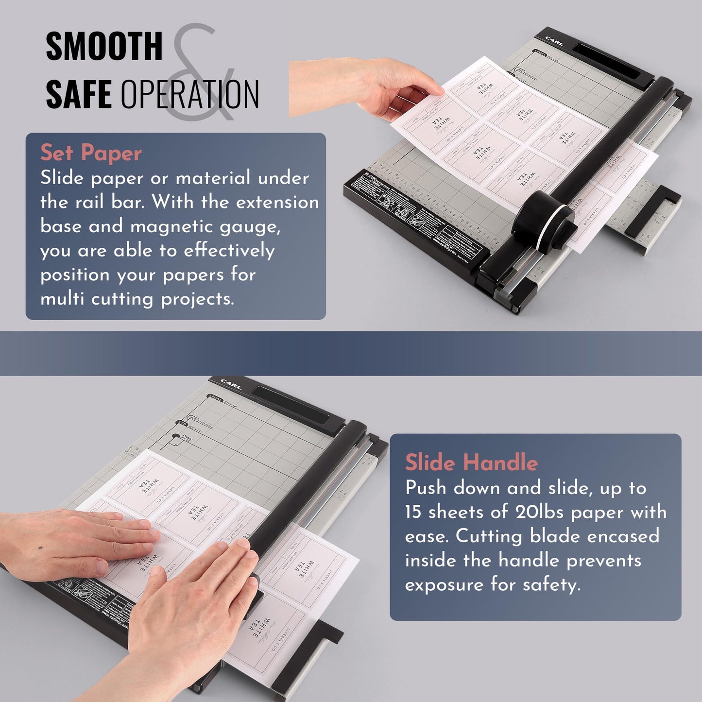 Carl, Professional Rotary Paper Trimmer 15-inch, 15 Sheet Cutting Capacity, Black and Silver