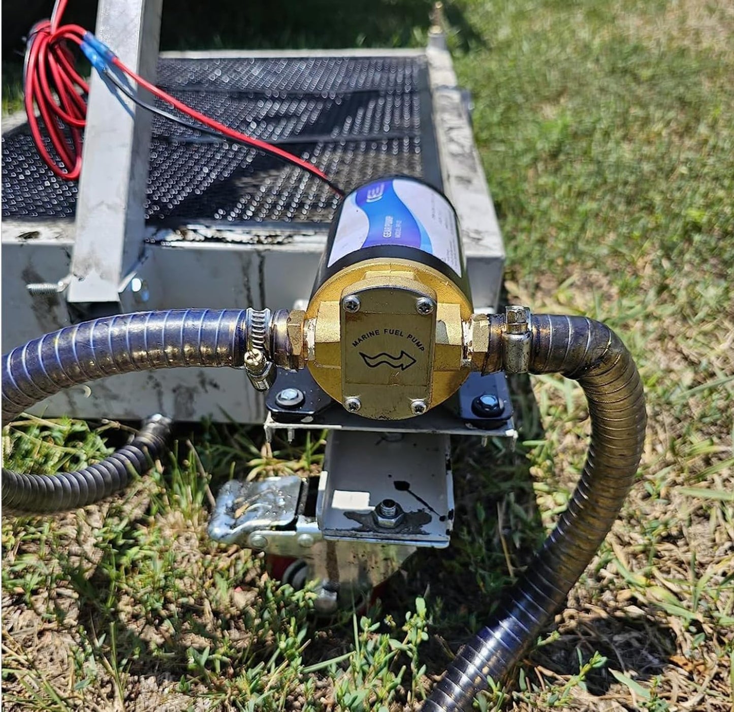 12V Oil Transfer Pump, 3.2GPM Gear Oil Pump, Lubricant Diesel Engine Scavenge Oil Extractor Pump, Portable Oil Suction Pump Self Priming for Marine Machinery Oil Change Pump