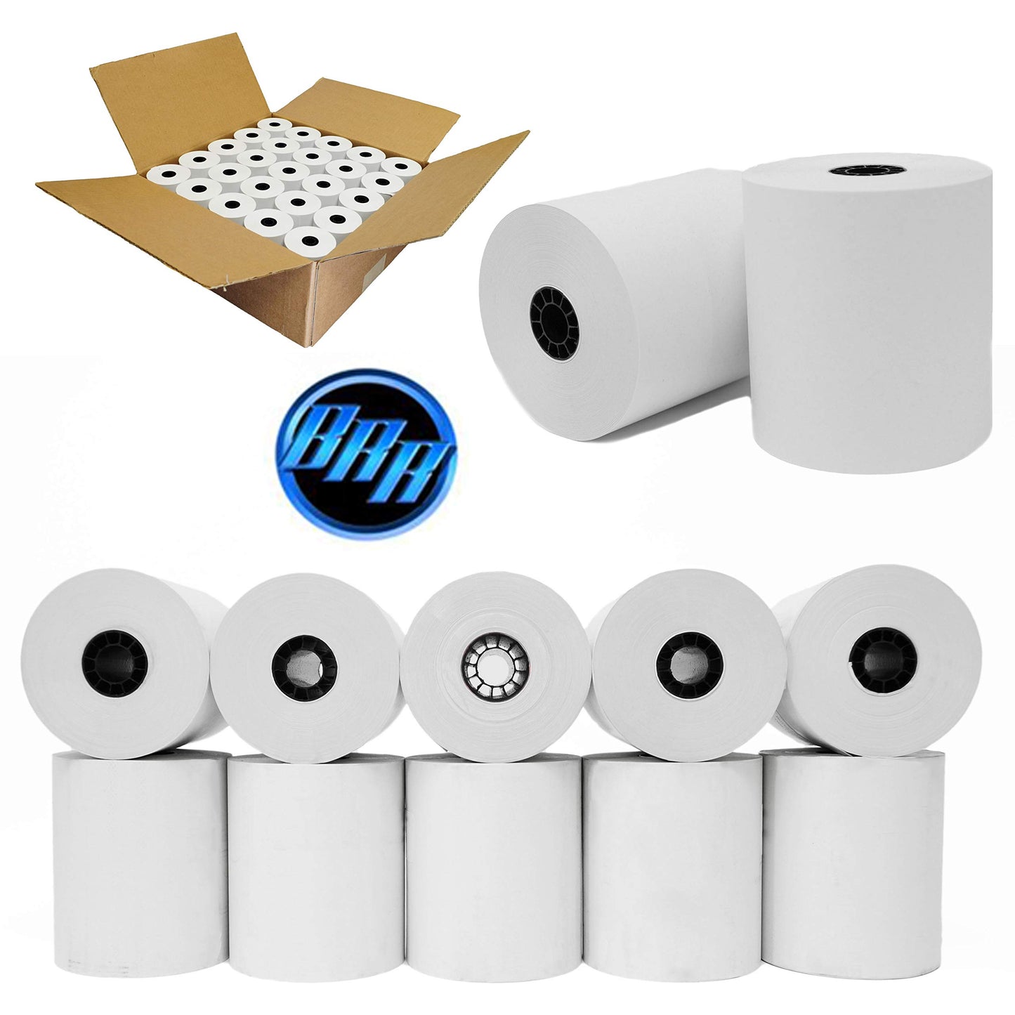 3 1/8" x 190' (50 POS Rolls) Bpa Free Thermal Receipt Printer Paper 318190 BuyRegisterRolls