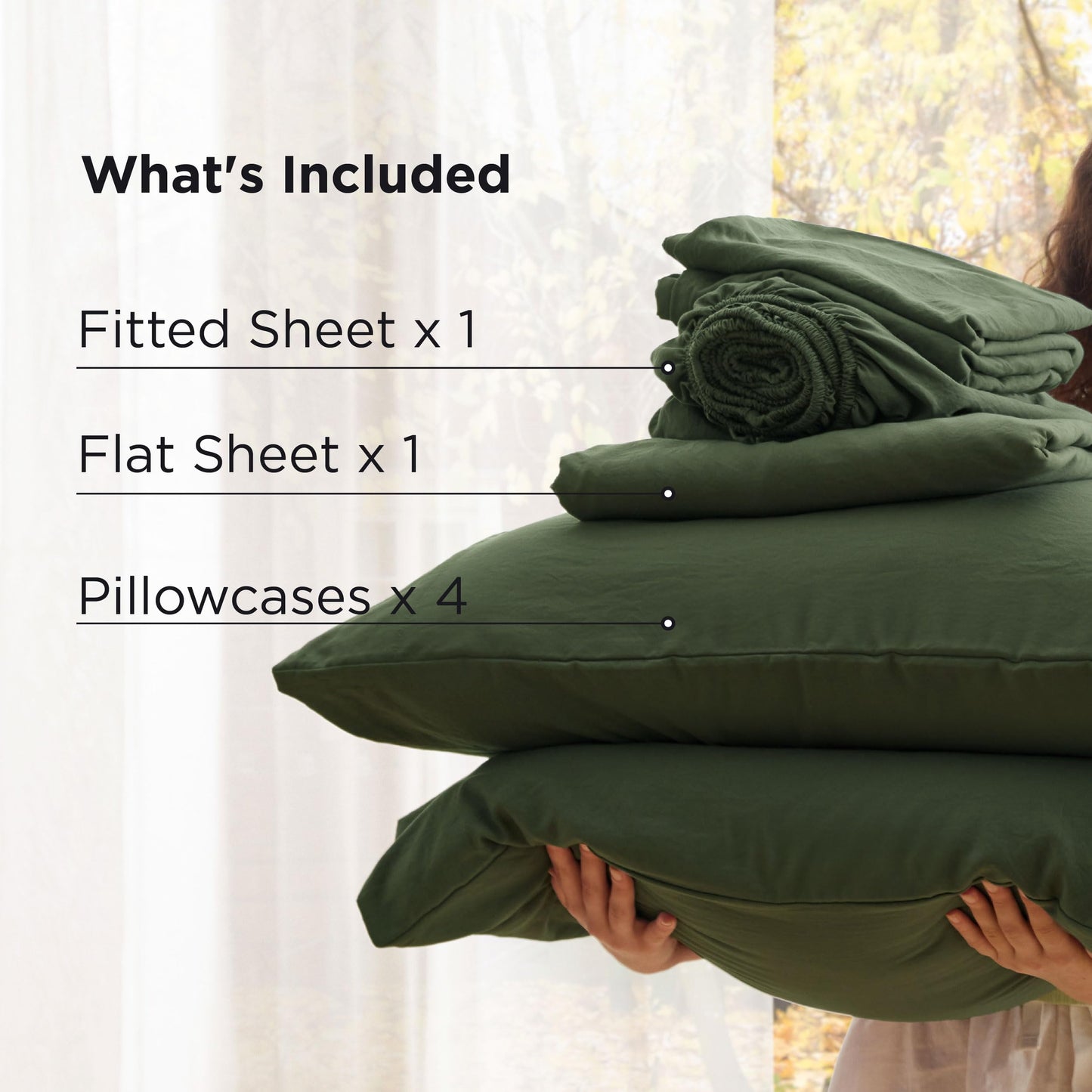 Bedsure Deep Pocket King Sheet Set - 6 Piece, Prewashed Ultra-Soft King Size Sheets Set, Fits Mattresses Up to 18 Inches Thick, Breathable & Secure Fit, Hotel Luxury Bedding, Olive Green