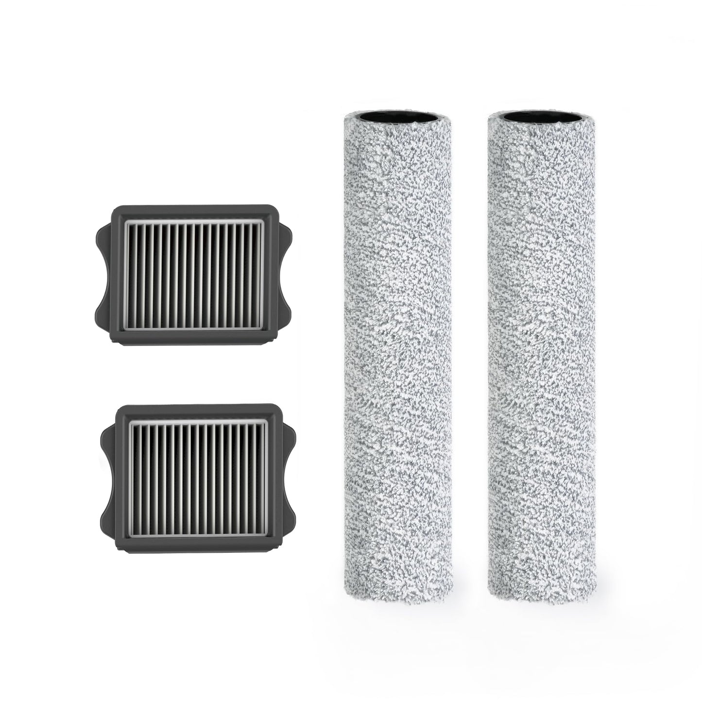 Tineco Replacement 2 Dry Filter & 2 Brush Roller for S9 Artist Pro, S9 Artist/ S7 Stretch/S6 Stretch Steam Series, S7 Artist, S7 Stretch Ultra, i5/i6 Stretch, Stretch S6, Switch i5/S6 Stretch Breeze