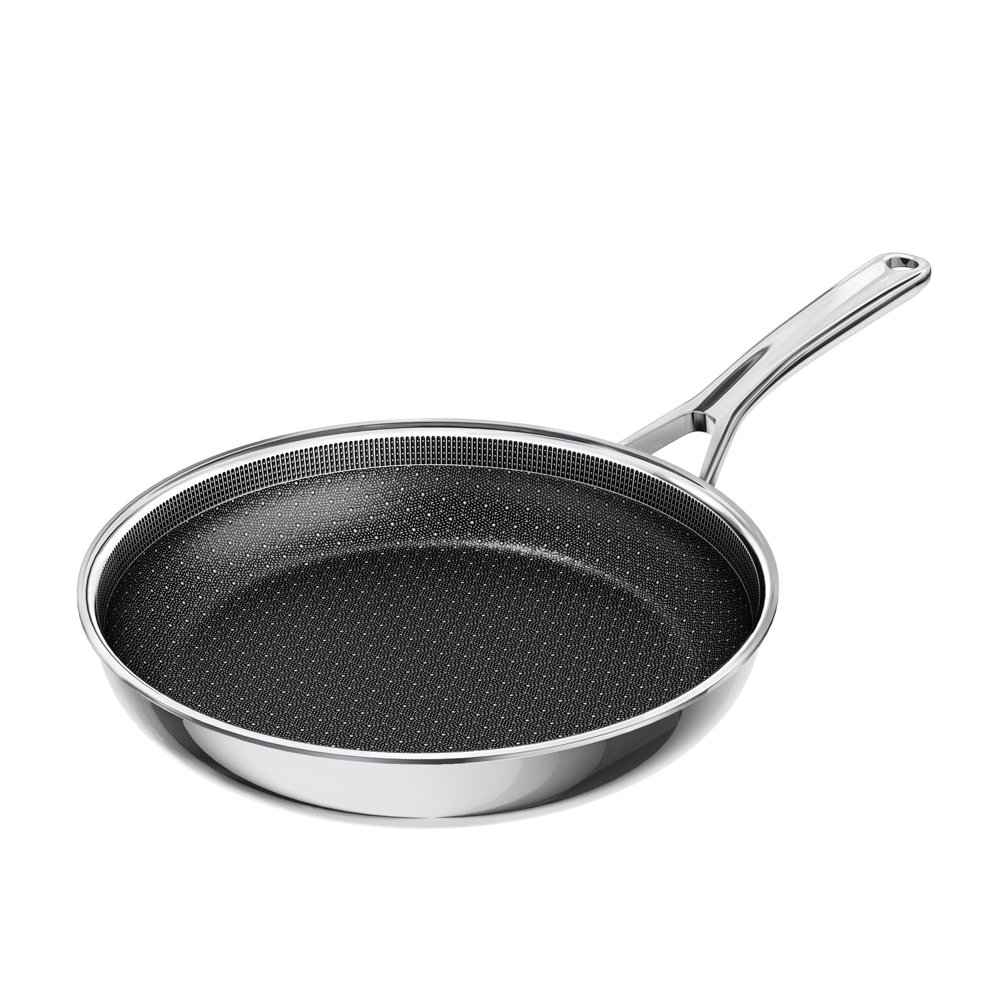 CADIVIZZO Non Stick Frying Pan 11 Inch,Stainless Steel Ceramic Skillet,Nonstick Cooking Pan,PFAS PFOA PTFE Free&Non Toxic,Induction Compatible-Gas&Electric Stovetops,Oven&Dishwasher Safe, Chef's Pan