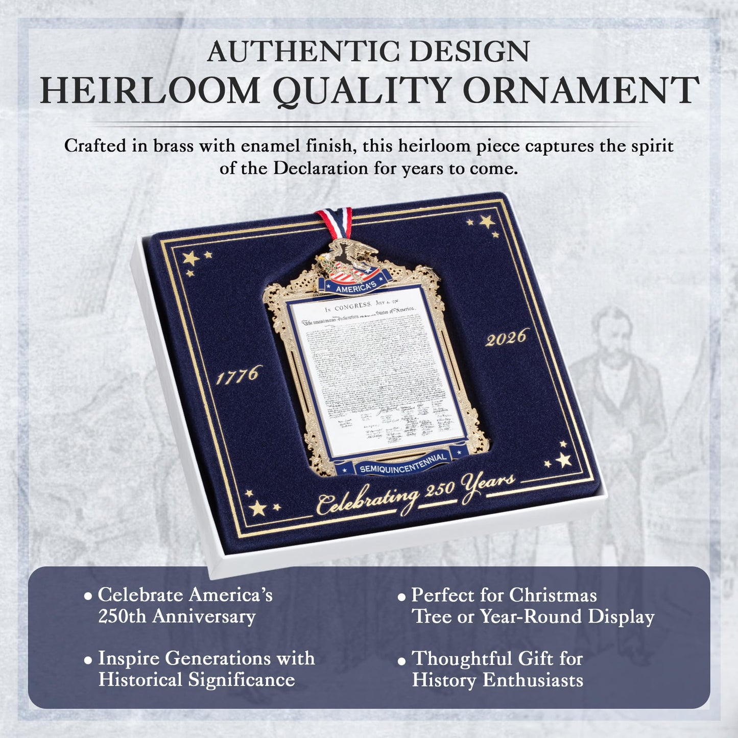 Official Commemorative Ornament of America’s 250th Anniversary | 2026 White House Christmas Collection