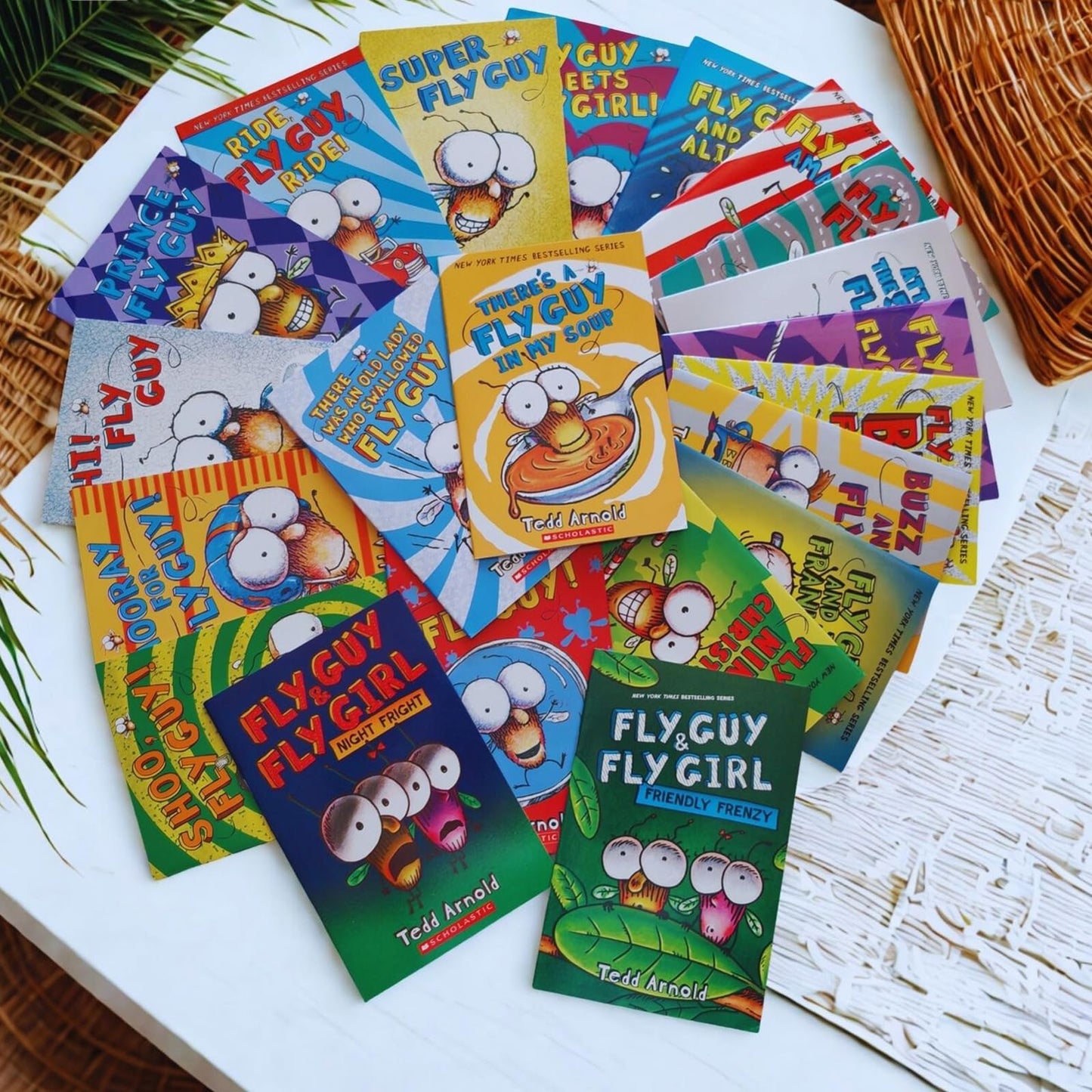 21 Pcs Fly Guy Books Paperback Complete Collection Series Set, Fun English Reading Series for Children Boys Girls