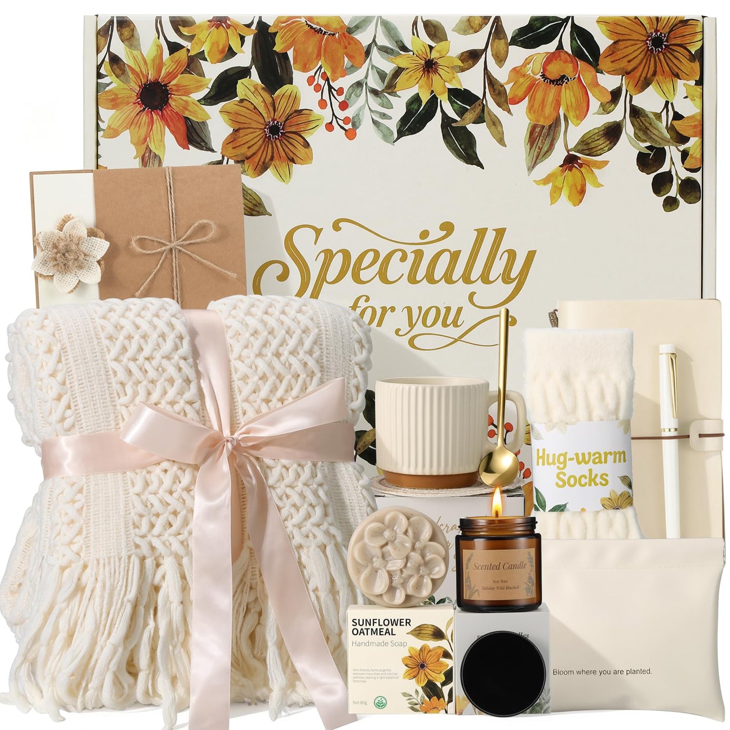 Get Well Gifts for Women Self Care Gift - Birthday Gifts Box for Women Mom Friend, Sympathy Gift Baskets for Women Care Package, Thinking of You Inspirational Relaxing Appreciation Gifts for Her
