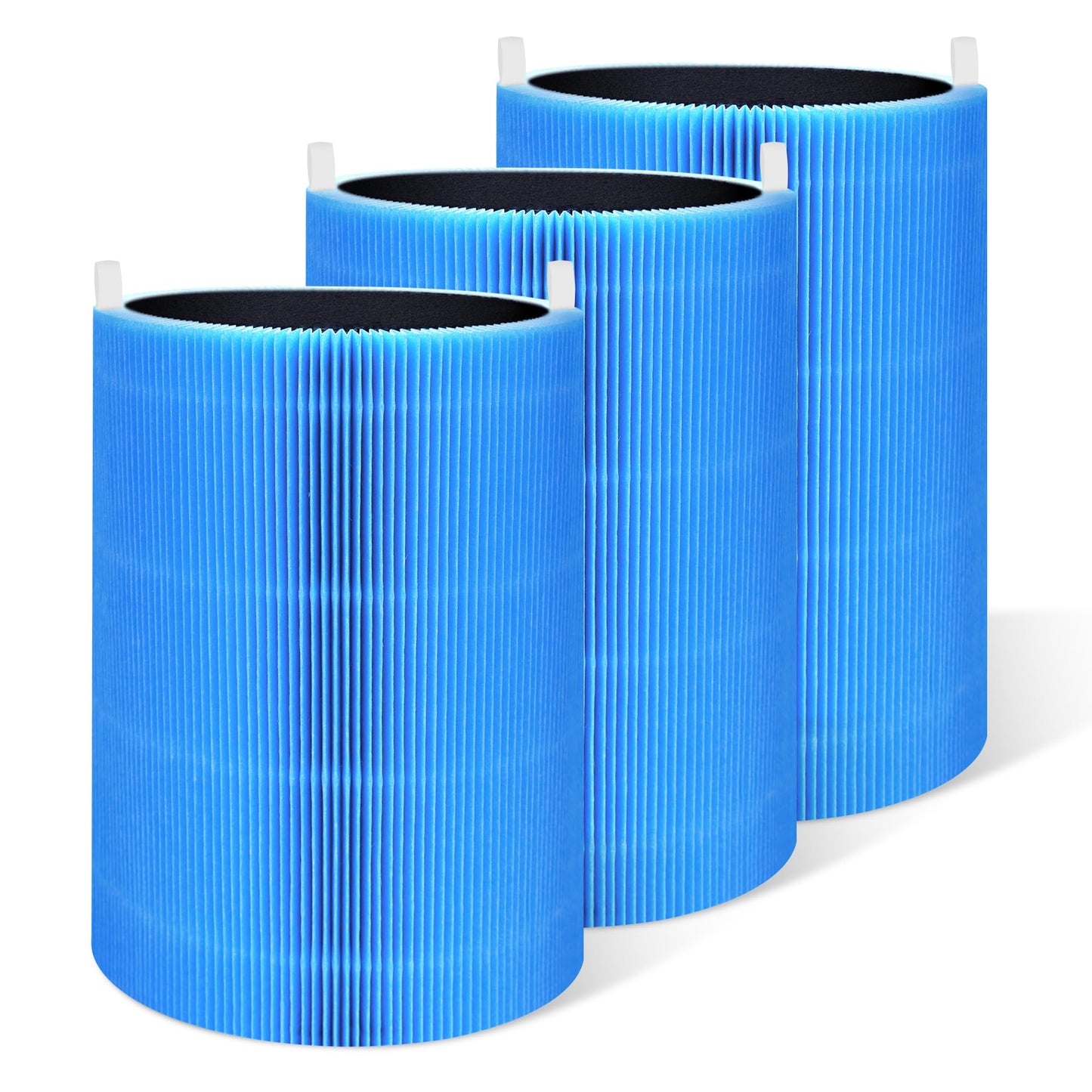 3 Packs 411 AllergenBlock Filter Compatible with Blueair Blue Pure 411, 411+, 411 Auto and Mini Air Cleaner Purifier, Blue