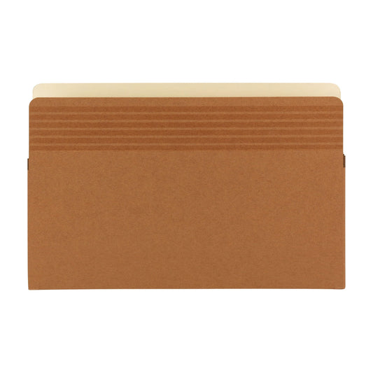 Smead Easy Grip® File Pocket, Straight-Cut Tab, 5-1/4" Expansion, Legal Size, Redrope, 10 per Box (73211)