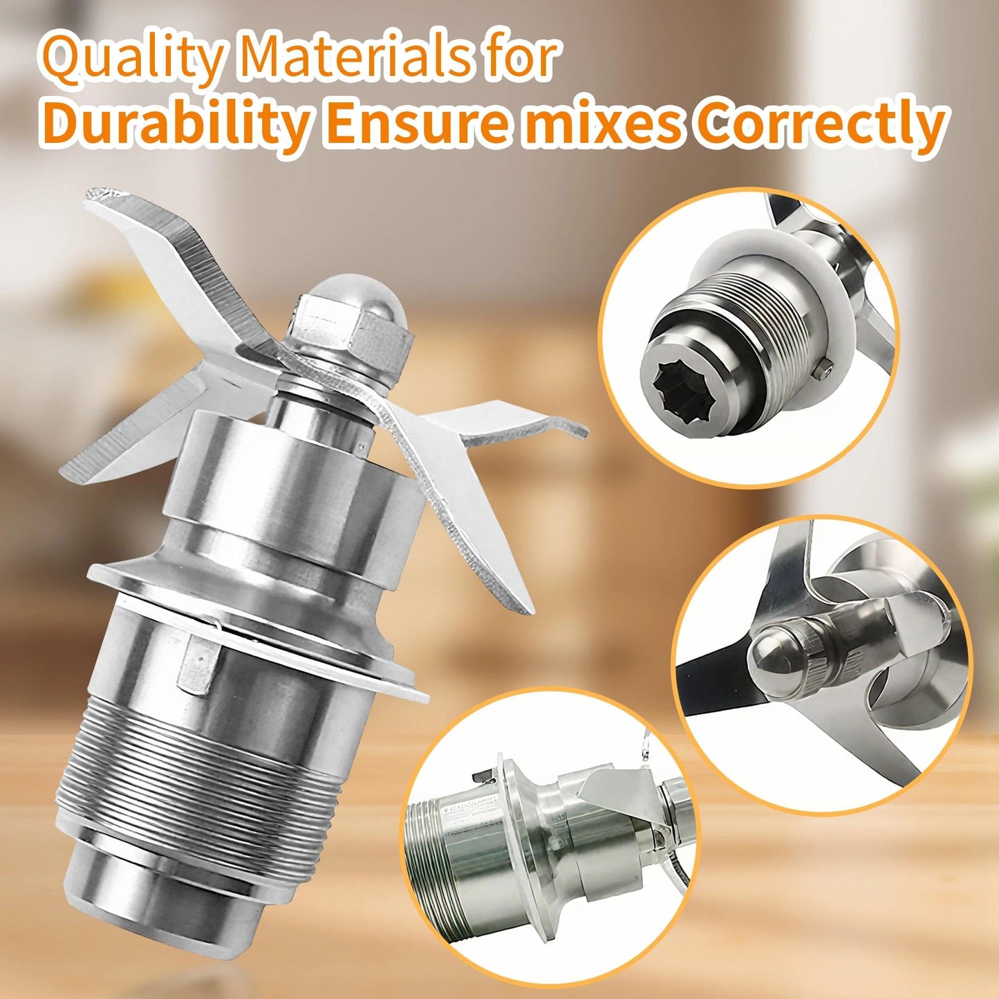 502977 Blender Blade Assembly Compatible with Waring CB6 CB10 CB15 Gallon Blenders, Replacement for 502975 18396 018396 501920 502493 500962 501838 | Stainless Steel Cutting Blade Assembly (1 Pack)