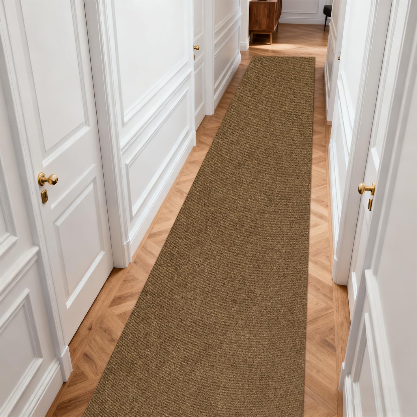 jxgzyy Extra Long Hallway Runner Rug, 3x16 Foot Commercial Outdoor Carpet Runner, Non-Slip Entrance Floor Mat for Narrow Halls, Patio, Garage and Entryways, Coffee