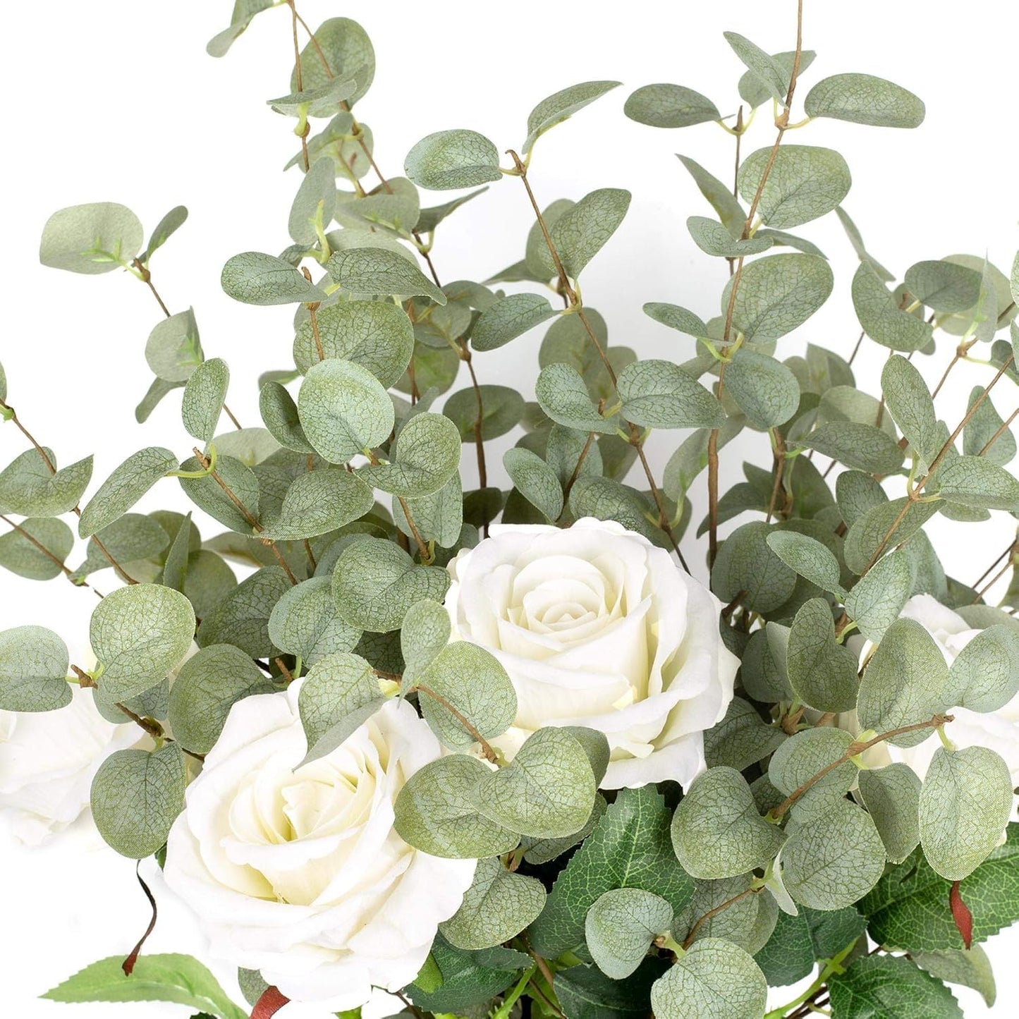 VGIA 12 Pcs 27" Eucalyptus Stems Greenery Stems Eucalyptus Leaf Spray in Green Silk Plastic Plants Floral Artificial Plants for Home Party Wedding Decoration