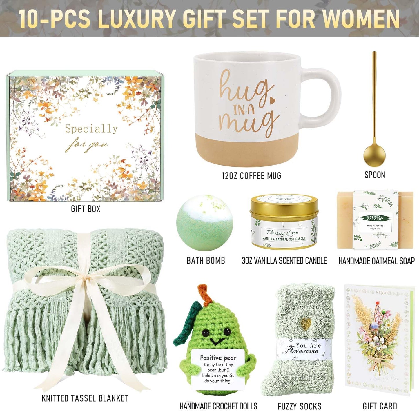 Birthday Gifts for Women Self Care Spa Gift Baskets for Women, Get Well Soon Gift Baskets Thinking of You Relaxation Stress Relief Care Package