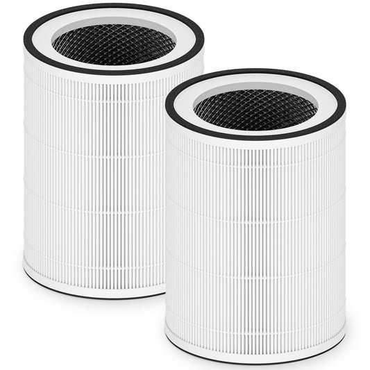 2 Pack True HEPA KILO Filter Replacement Compatible with Afloia KILO, KILOPLUS, KILOPRO, MIRO, MIRO PRO and MORENTO MR-Kilo, Kalo Air Purifier, 360° 3-Stage Filtration, White