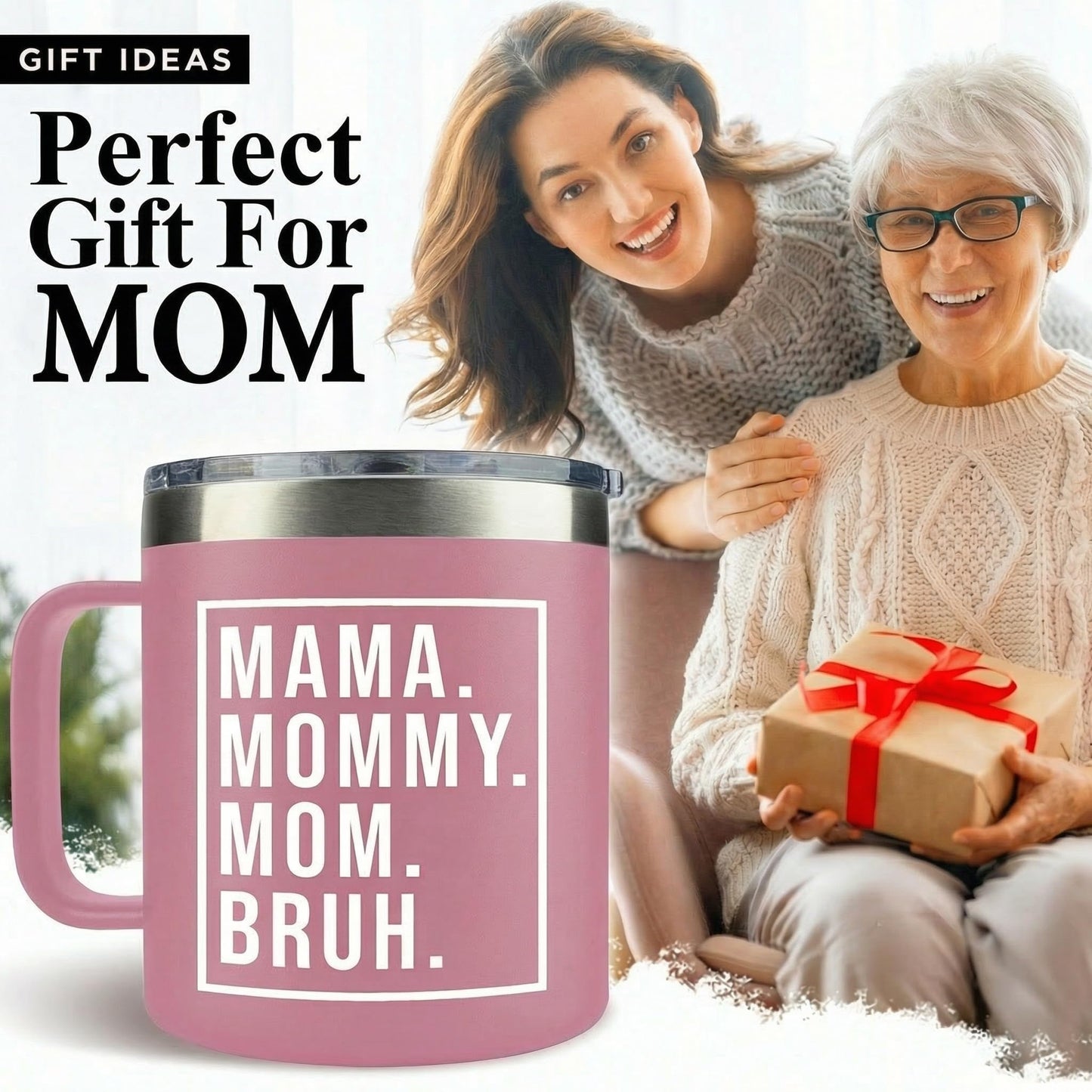 Gifts for Mom from Daughter, Son for Mothers Day, Christmas, Birthday - Birthday Gifts for Moms, Birthday Present for mom, Happy Birthdays Moms - Best Mother Mug 14Oz Stainless Steel Coffee Cup