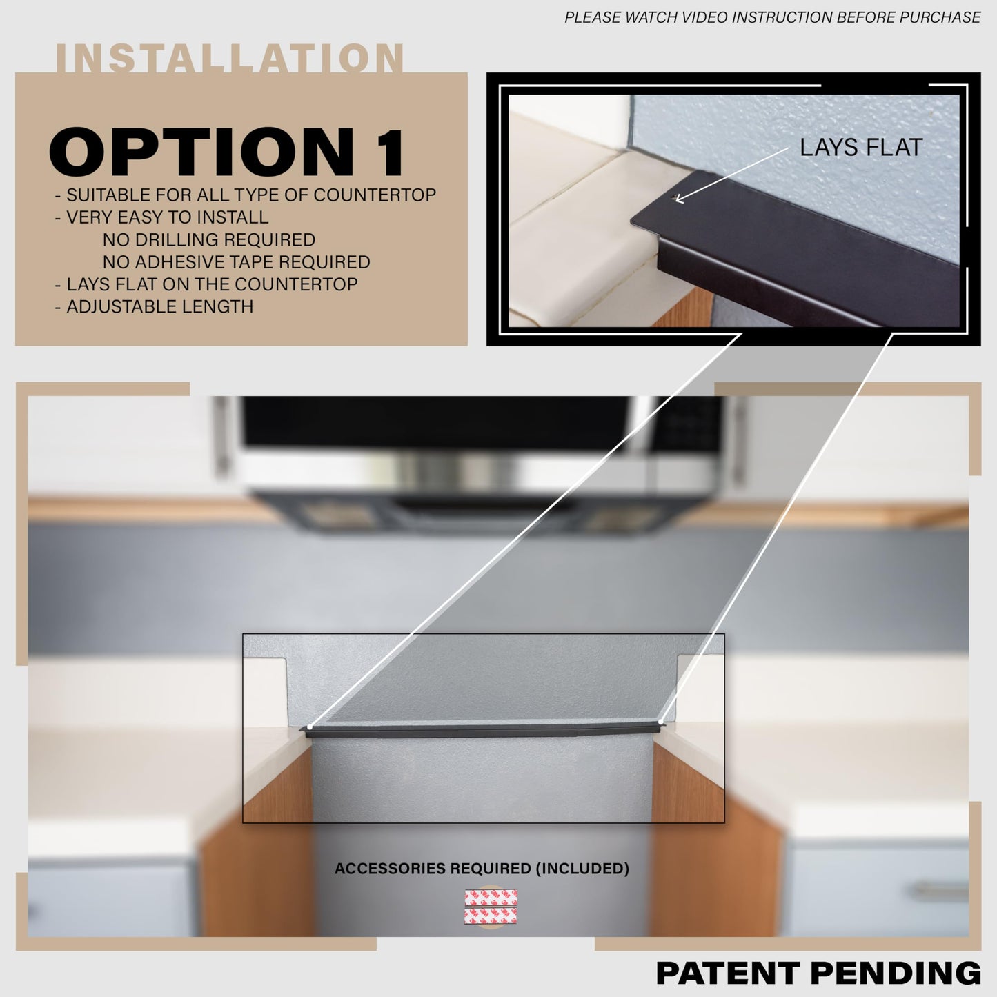 Expandable Rear Stove Gap Cover for Slide-In Ranges – Stainless Steel, Black Powder Coated – Adjustable Up to 32″ – Dual Install Options (1.5 inch WIDE)