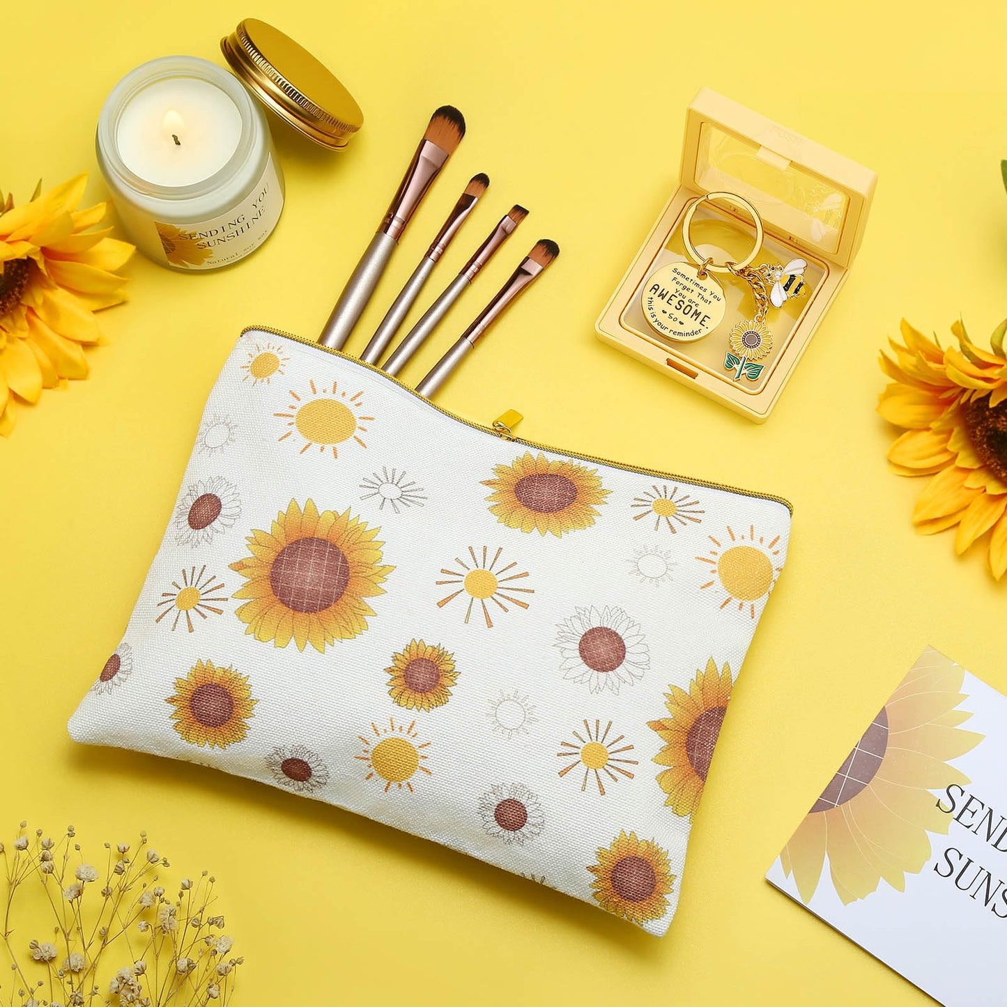 Mothers Day Gifts for Mom Wife Grandma, Sending Sunshine Self Care Get Well Gift Baskets, Relaxation Spa Gifts Set with Luxury Blanket, Birthday Gifts for Women Friend Mom Sister