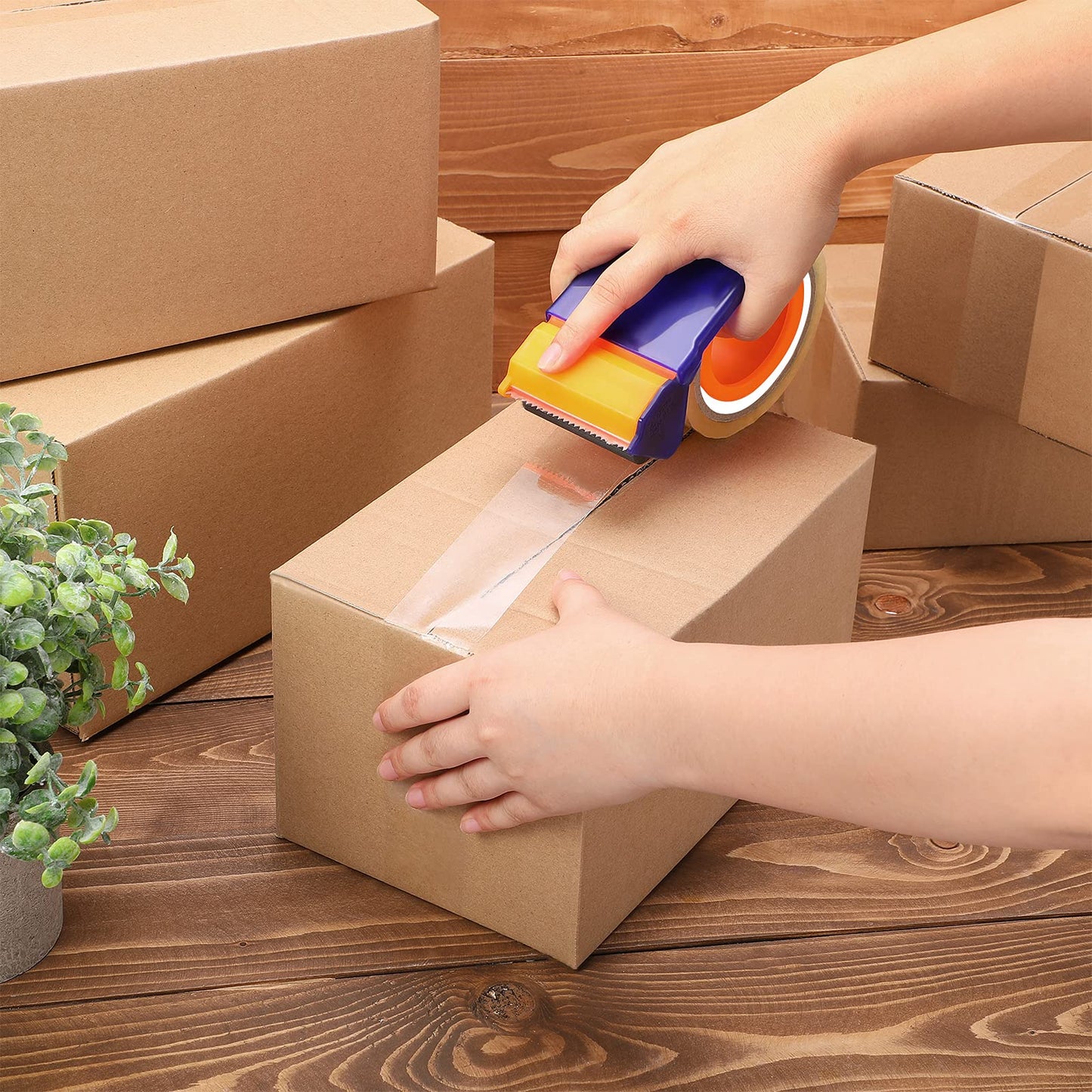 Outus 32 Pack Small 4 Sizes Shipping Boxes Mailers Corrugated Cardboard Box Kraft Mailing Boxes Small Packing Box with Packaging Tape for Shipping Packing Mailing