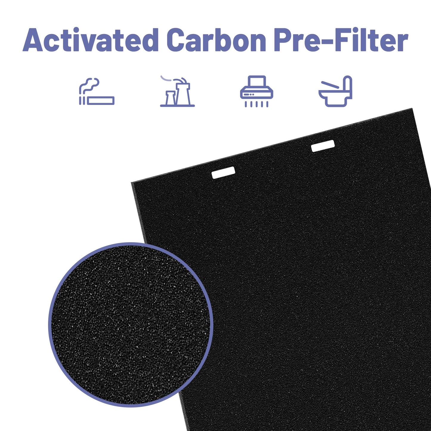 Popurure AF-20 True HEPA Filter Compatible with HoMedics Air Purifier AF-20 AP-25 AR-20 Filter, fits Number AF-20FL AP-25CRF AF-25, with 2 HEPA Filter + 4 Carbon Pre-filter