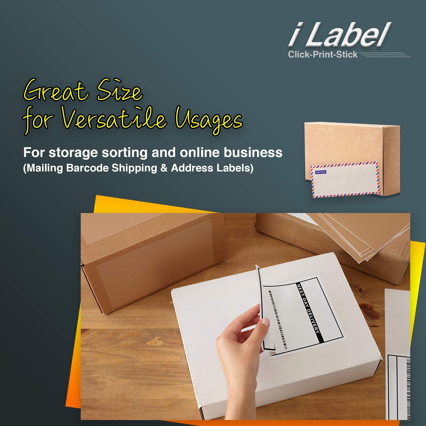 8.5" x 5.5" Half Sheet Self Adhesive Sticker Paper Shipping Labels for Laser & Inkjet Printers[500 Sheets,1000 Labels]