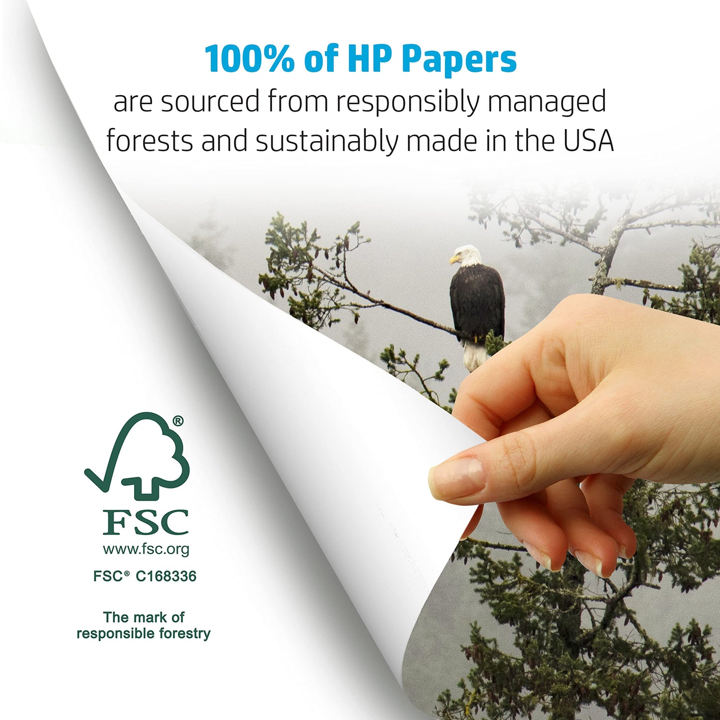 HP Printer Papers | 8.5 x 11 Paper | Copy &Print 20 lb| 6 Pack Case - 2,400 Sheets | 92 Bright | FSC Certified | 200010C
