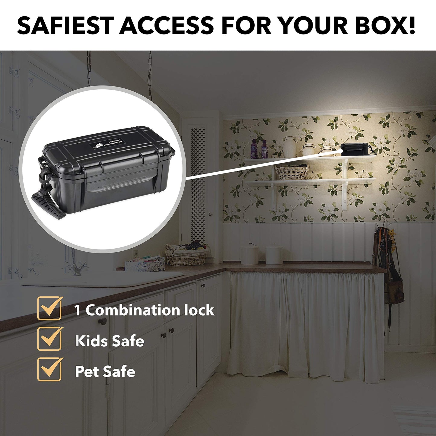 KOZO Rack Premium Black Box with Original Grinders, Tray, and UV Jar. Built-in Lock & Keys - Decorative Storage Rack Set - Perfect for Your Accessories