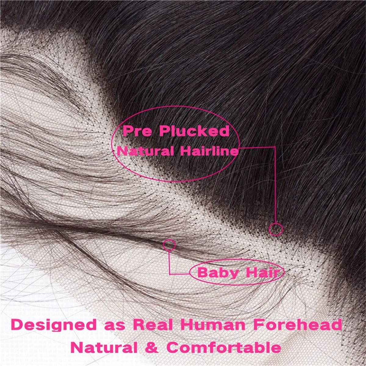 13x4 Body Wave HD Lace Frontal Human Hair 18 Inch Body Wave Ear to Ear Transparent Lace Frontal Only 100% Unprocessed Brazilian Virgin Human Hair Closure Pre Plucked with Baby Hair