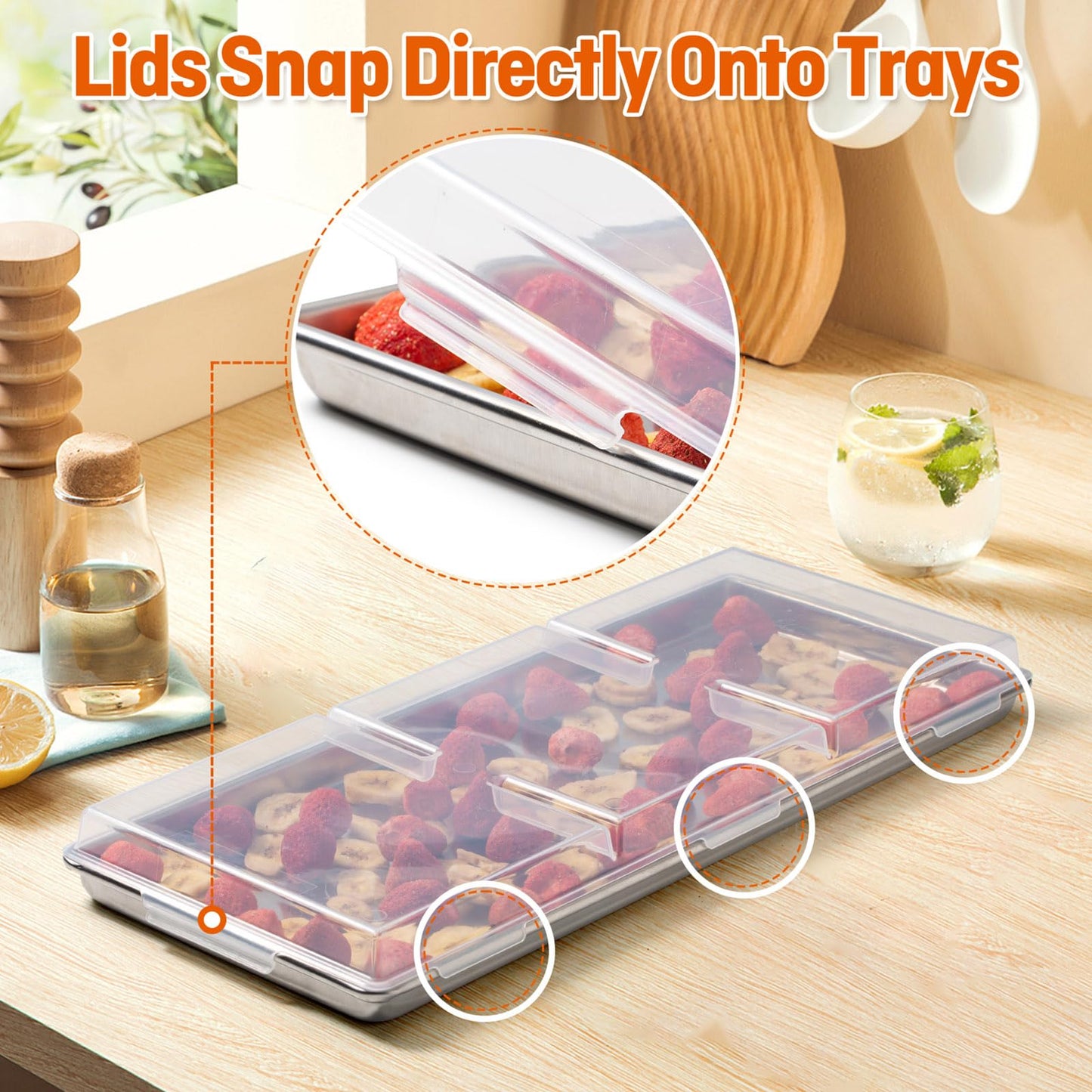 Tray Lids for Harvest Right Freeze Dryer Medium Trays. 5 pcs freeze dryer tray lids medium for Harvest right freeze dryer accessories